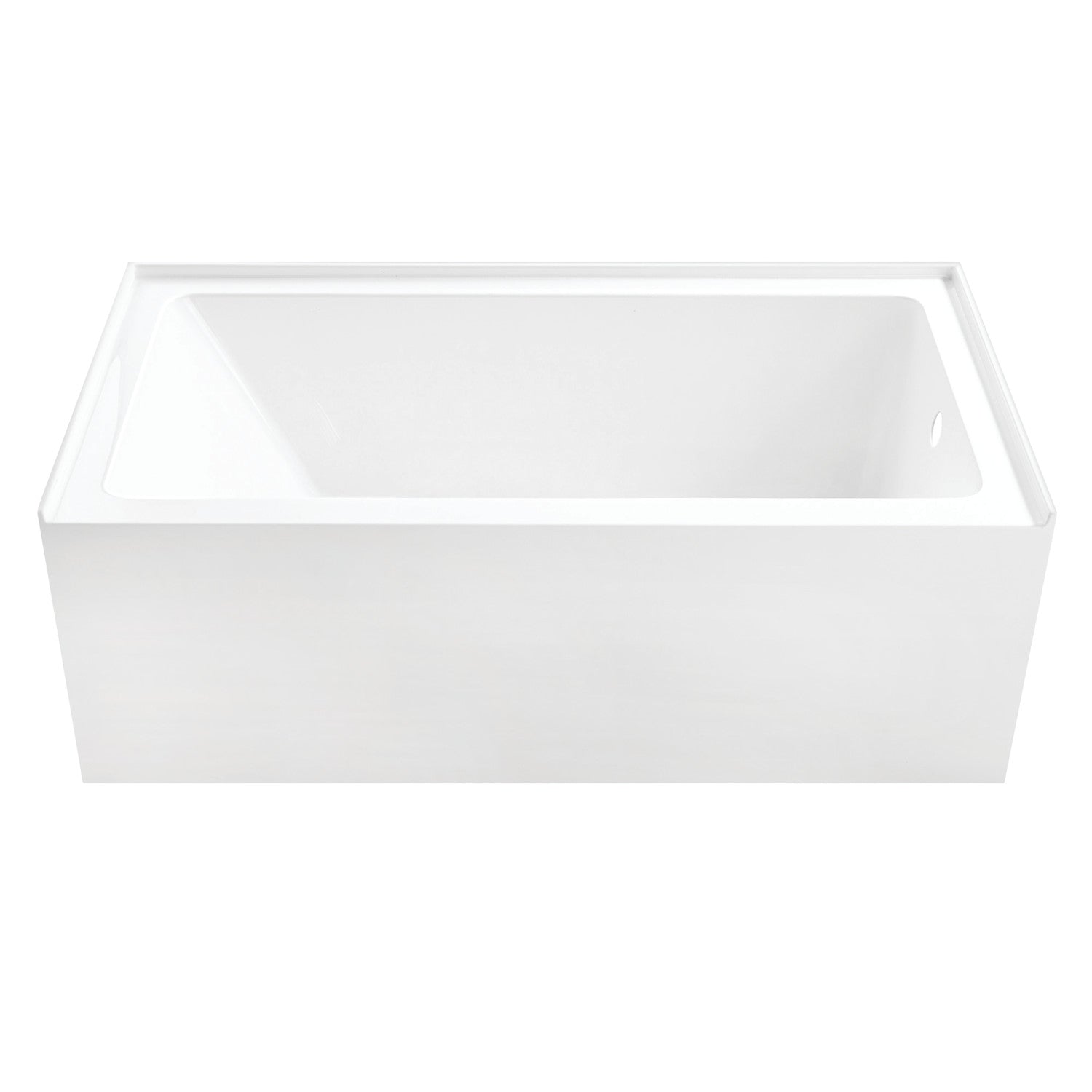 Aqua Eden VTAP6031R22T 60 Inch Acrylic Rectangular 3 Wall Alcove Bathtub with Anti-Slip Surface, Right Hand Drain, Glossy White - Perfect for Modern Bathrooms, Spa-Like Relaxation at Home