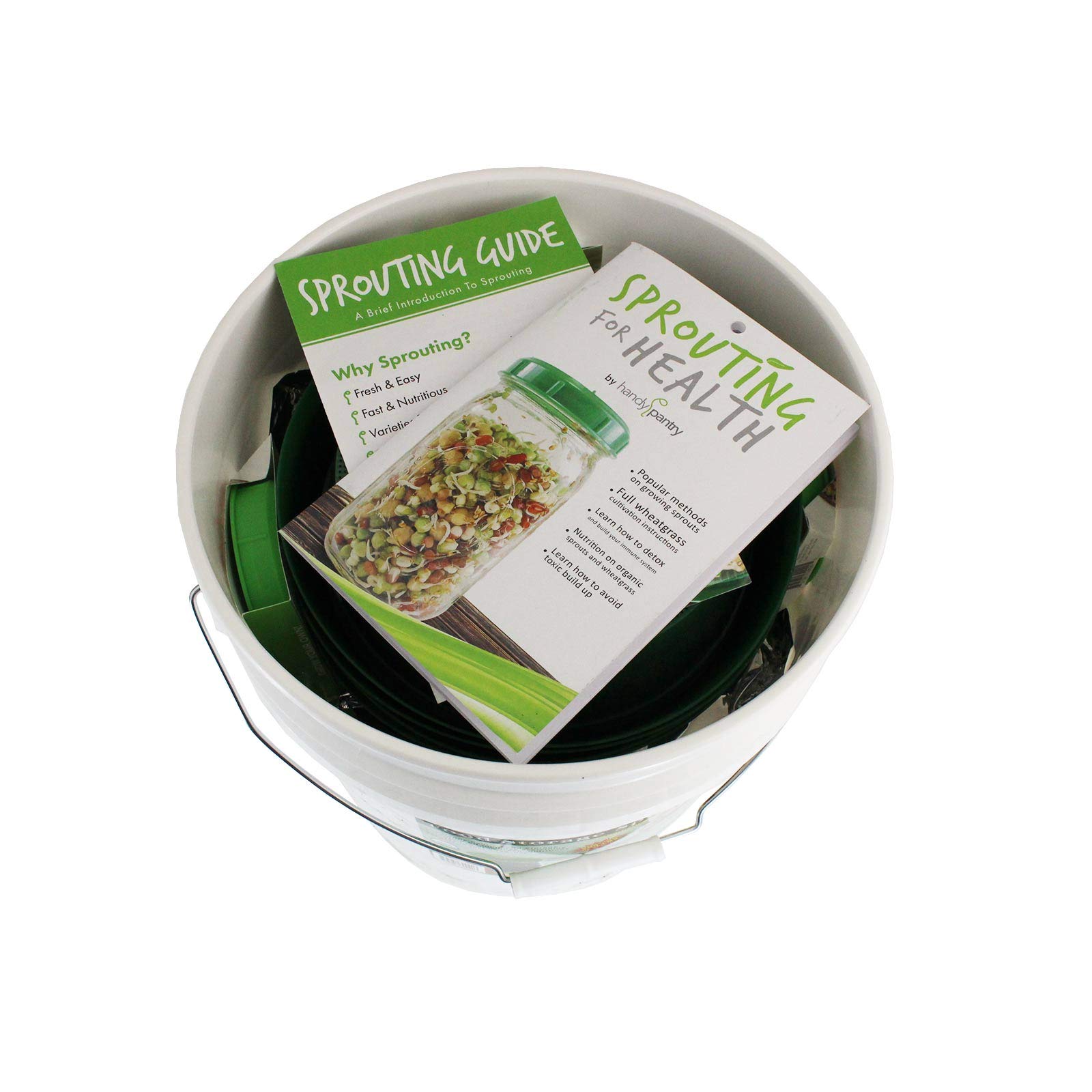 Organic Sprouting Kit for Food Storage & Emergency Preparedness - Handy Pantry Certified Organic Seeds - Grow Fresh Sprouts at Home for Salads, Sandwiches & Healthy Snacks