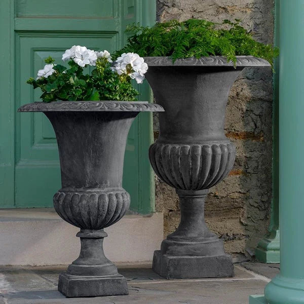 Glasgow Urn Planter - Elegant Outdoor Garden Decor for Flowers & Plants | Lead Campania International | Perfect for Patios, Porches & Landscaping
