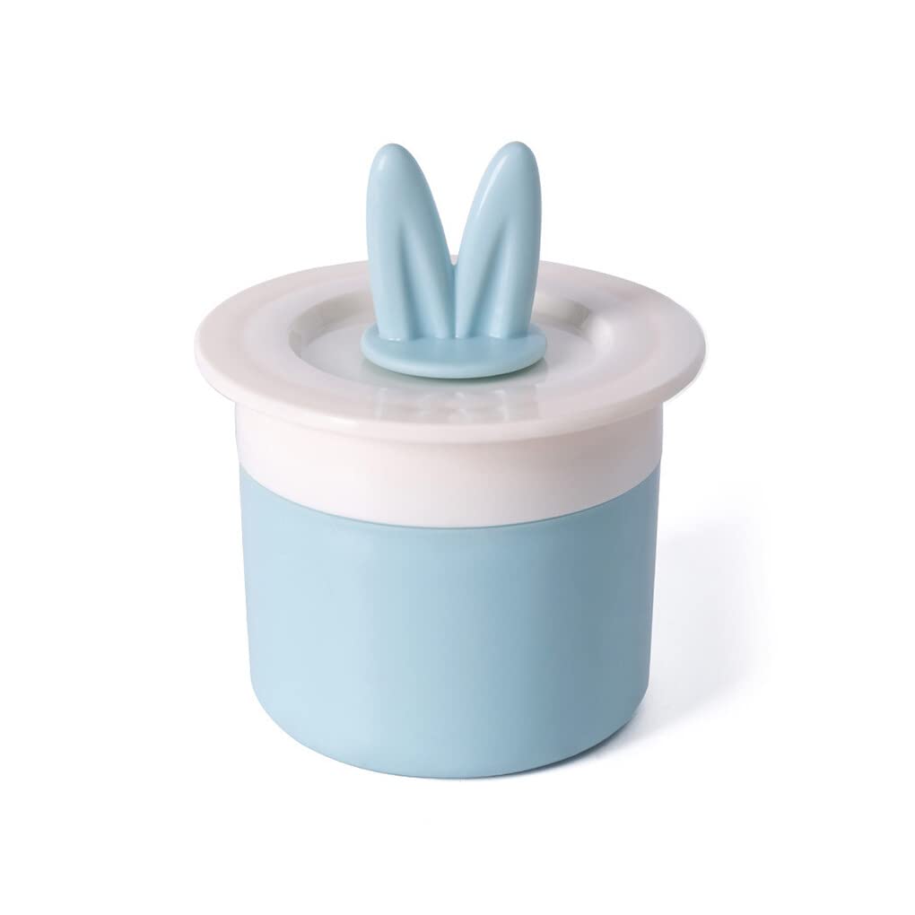 BOKIOESDE Portable Foam Maker for Face Cleansing - Light Blue & White Bubble Foamer Cup | Travel-Friendly Toiletries for Skincare Routine & Makeup Removal