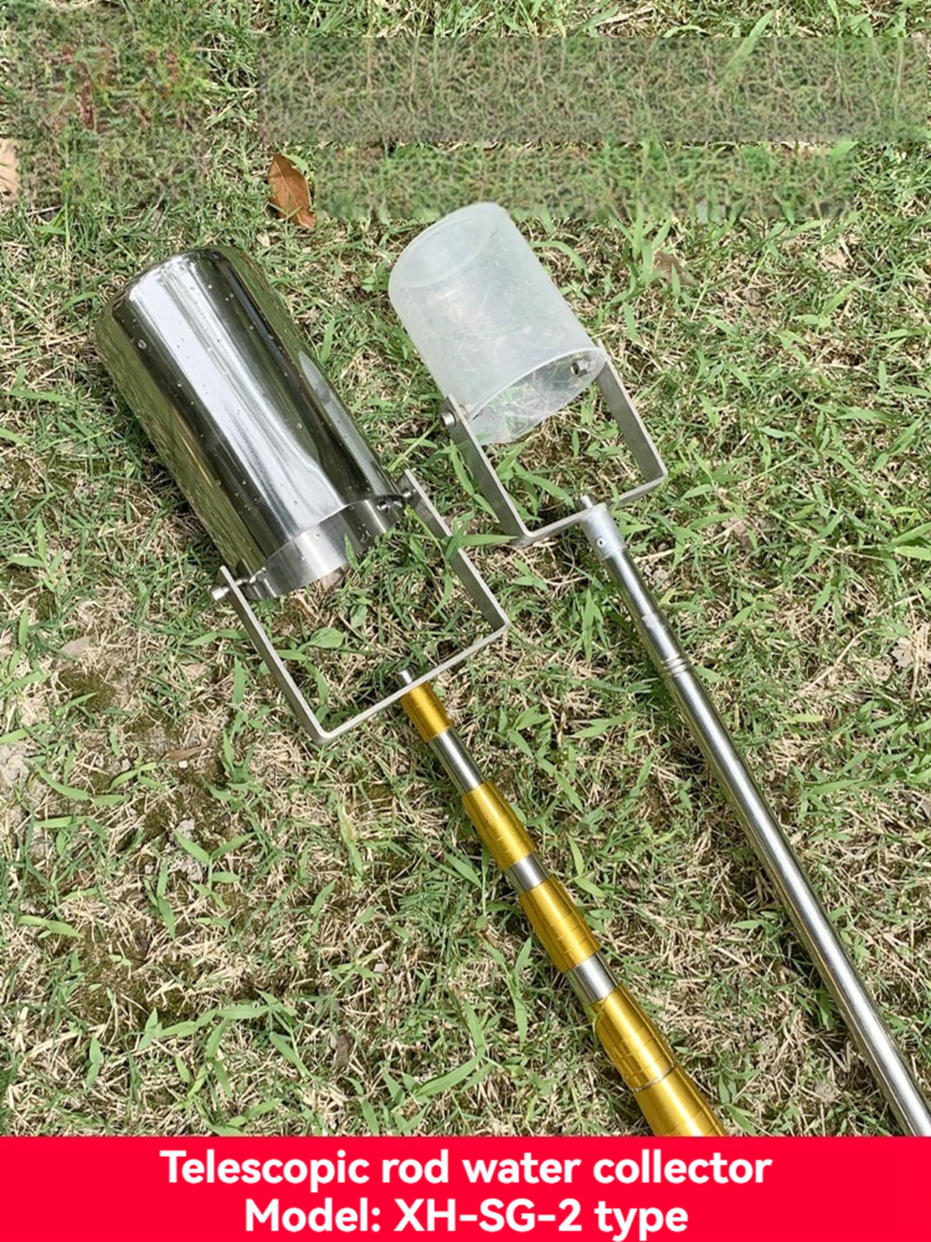 Stainless Steel Telescopic Water Sampling Pole - 5M Ultra Hard Industrial Extension Rod with 500ML Pendulum Beaker for Gold Panning, Pond Testing & Environmental Sampling