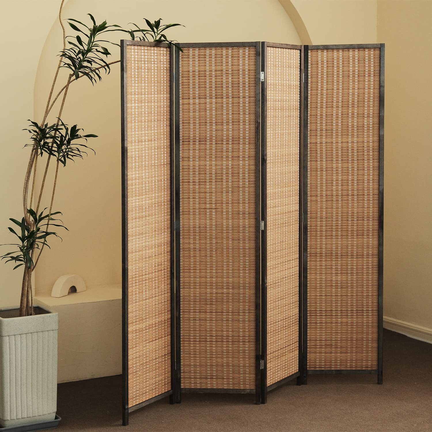 4 Panel Bamboo Room Divider - 67
