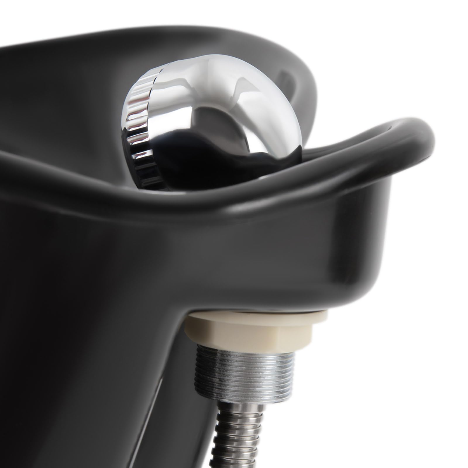 Adjustable Mobile Salon Shampoo Bowl - Professional Hair Washing Basin for Barbers & Stylists with 2 Buckets, Rolling Base & Height Adjustment - Perfect for Salon Backwash, Home Hair Care & Mobile Beauty Services (Black)