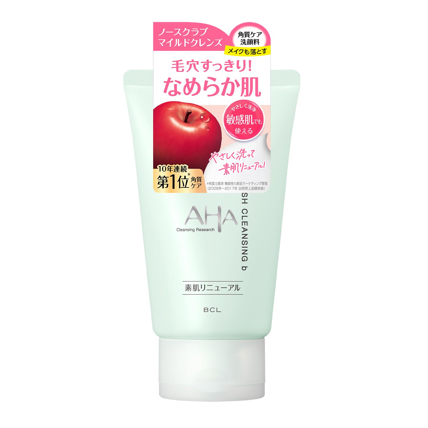 B&C Laboratories AHA Cleansing Wash - 120g | Gentle Makeup Remover & Exfoliating Face Wash for Clear Skin | Perfect for Daily Skincare & Deep Cleansing Routine