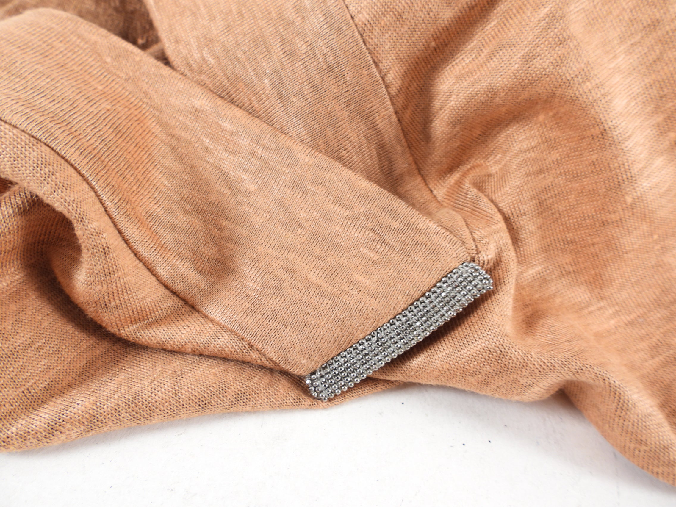 Brunello Cucinelli Rust Orange Linen T-Shirt for Men - Soft Breathable Short Sleeve Tee - Perfect for Summer Casual Wear & Beach Outings