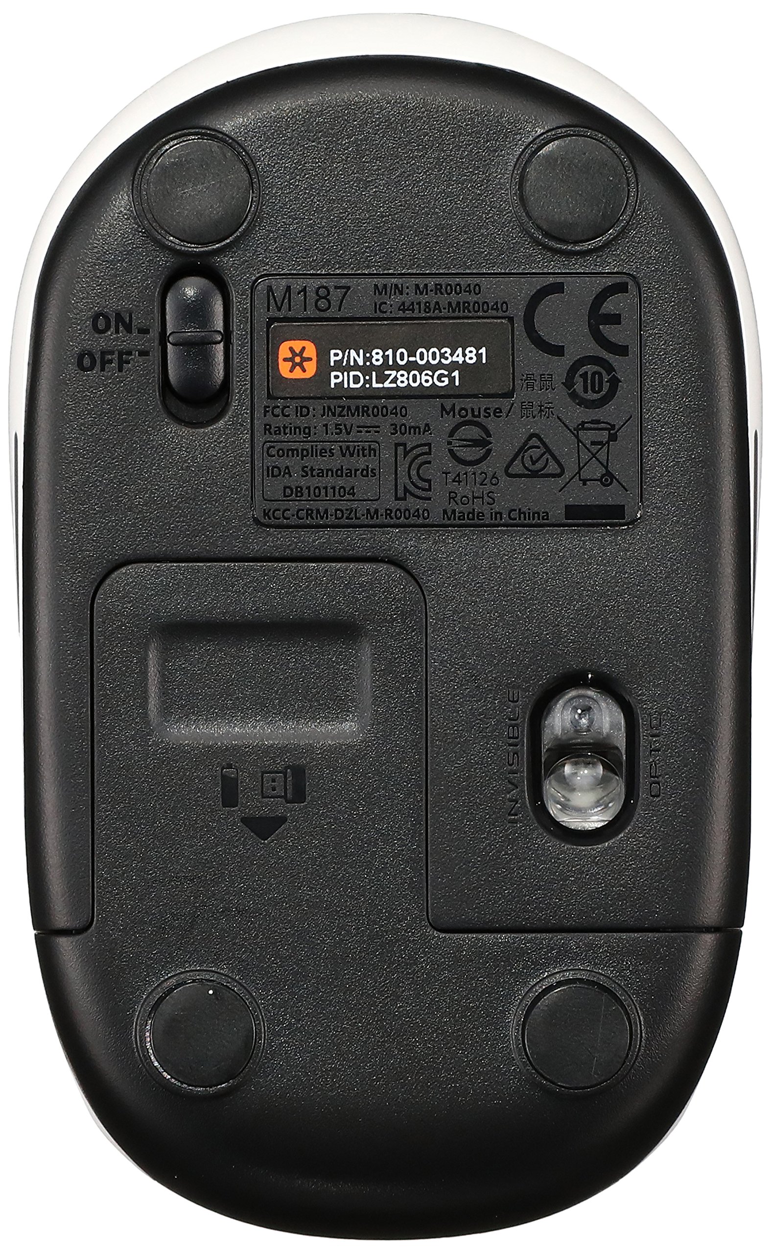 Logitech M187 Wireless Mini Mouse - Compact Portable Bluetooth Mouse for Laptop, PC, Mac - Black (M187BK) - Perfect for Travel, Office, and Home Use