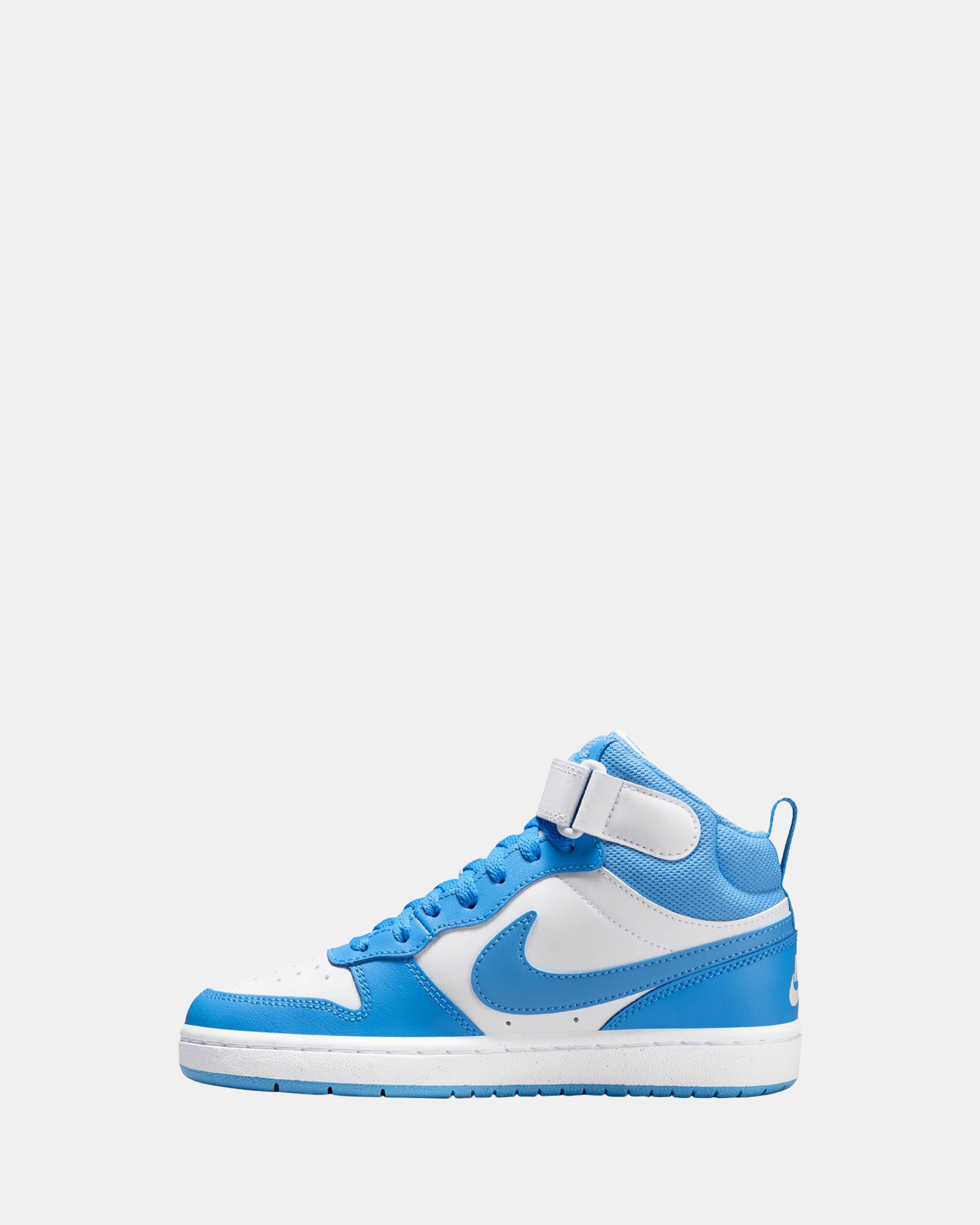 Court Borough Mid 2 Grade School Sneakers - White/Blue Basketball Shoes for Boys & Girls - Perfect for School, Sports & Casual Wear