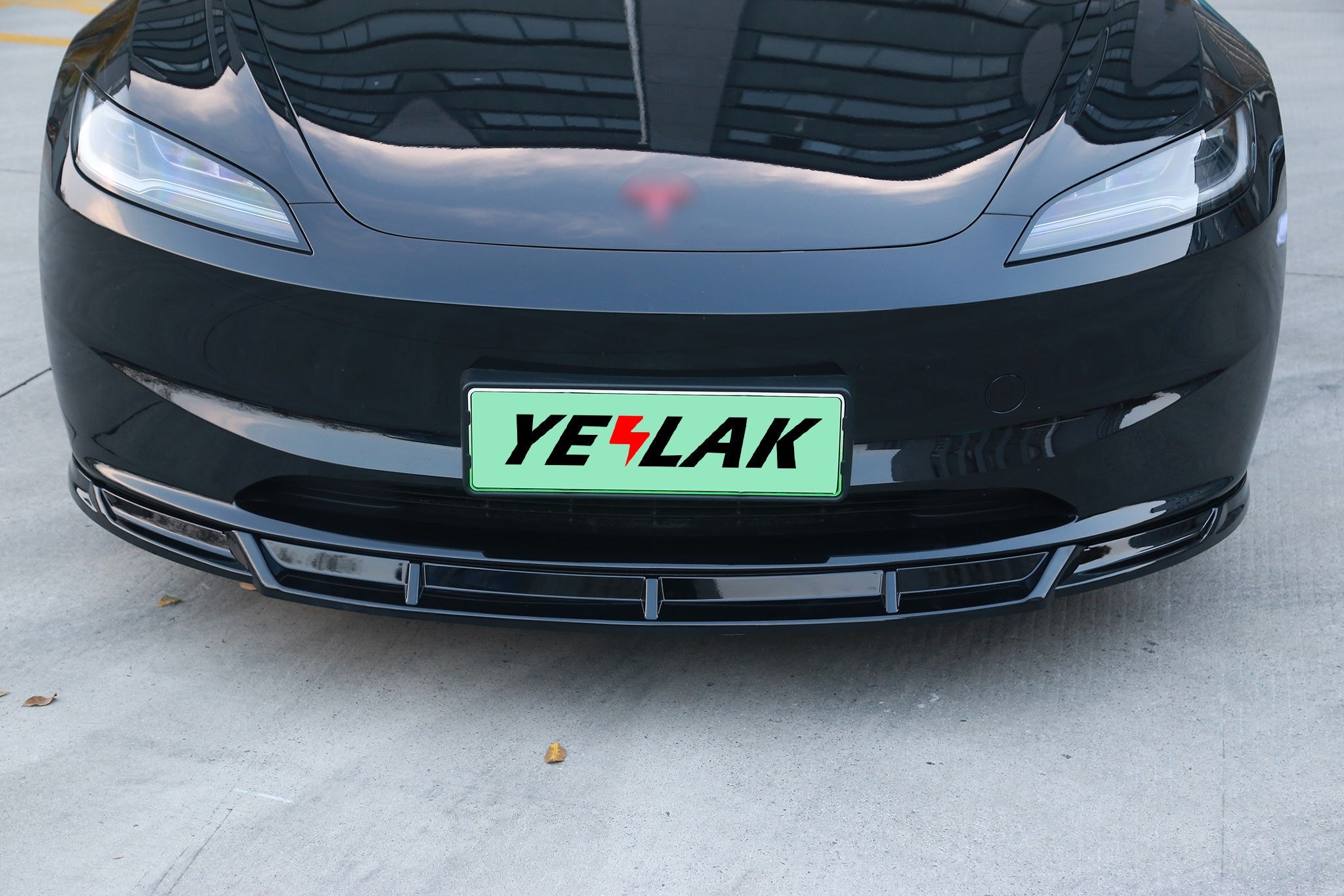 2024 Tesla Model 3 Highland Aero Front Lip Spoiler Kit (3-Piece) - Carbon Fiber Style - Enhanced Aerodynamics & Sporty Look - Perfect for Street Racing & Car Shows