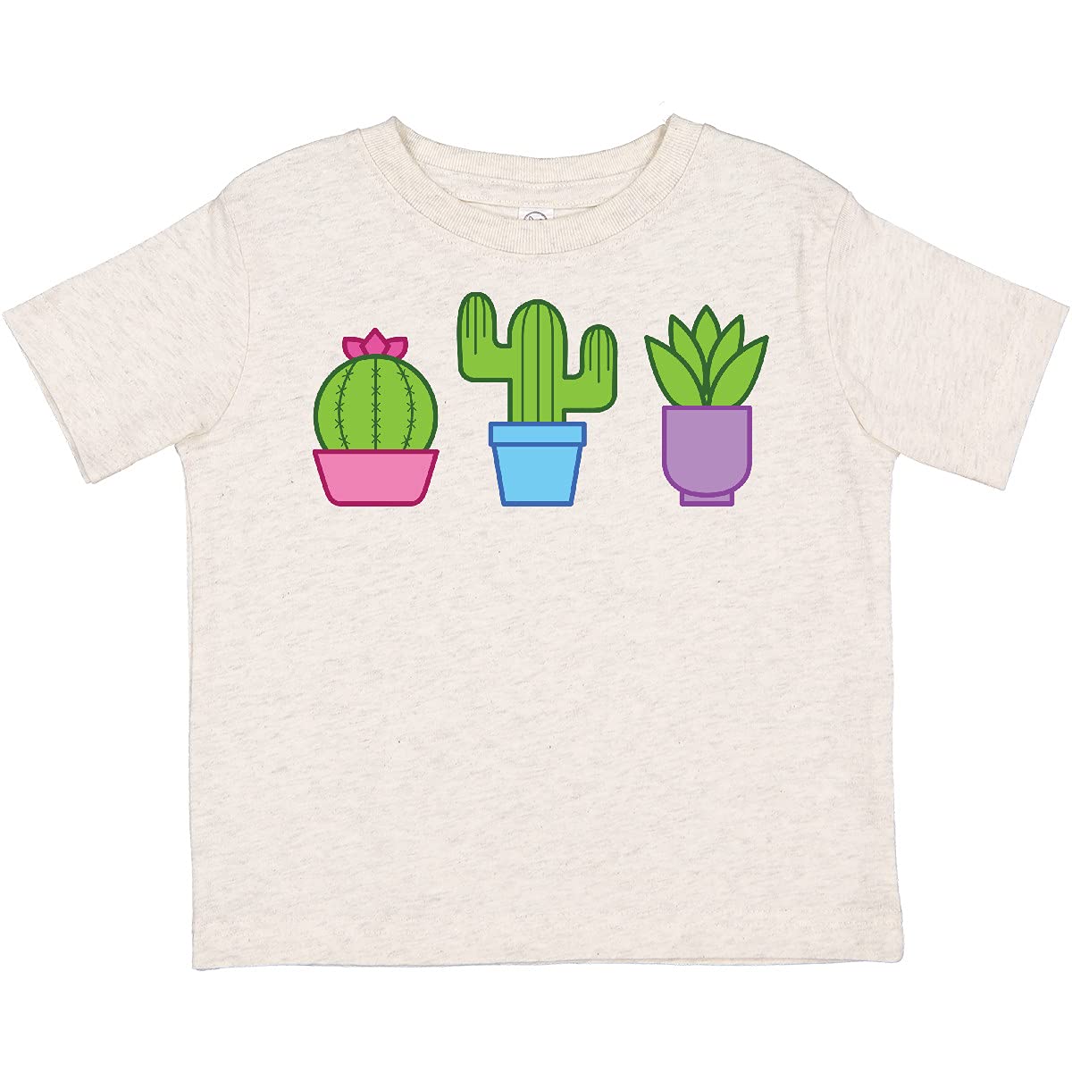 Inktastic Cute Cactus and Plants Toddler T-Shirt - Soft Cotton Baby Tee for Boys & Girls - Perfect for Playdates, Daycare & Family Photos