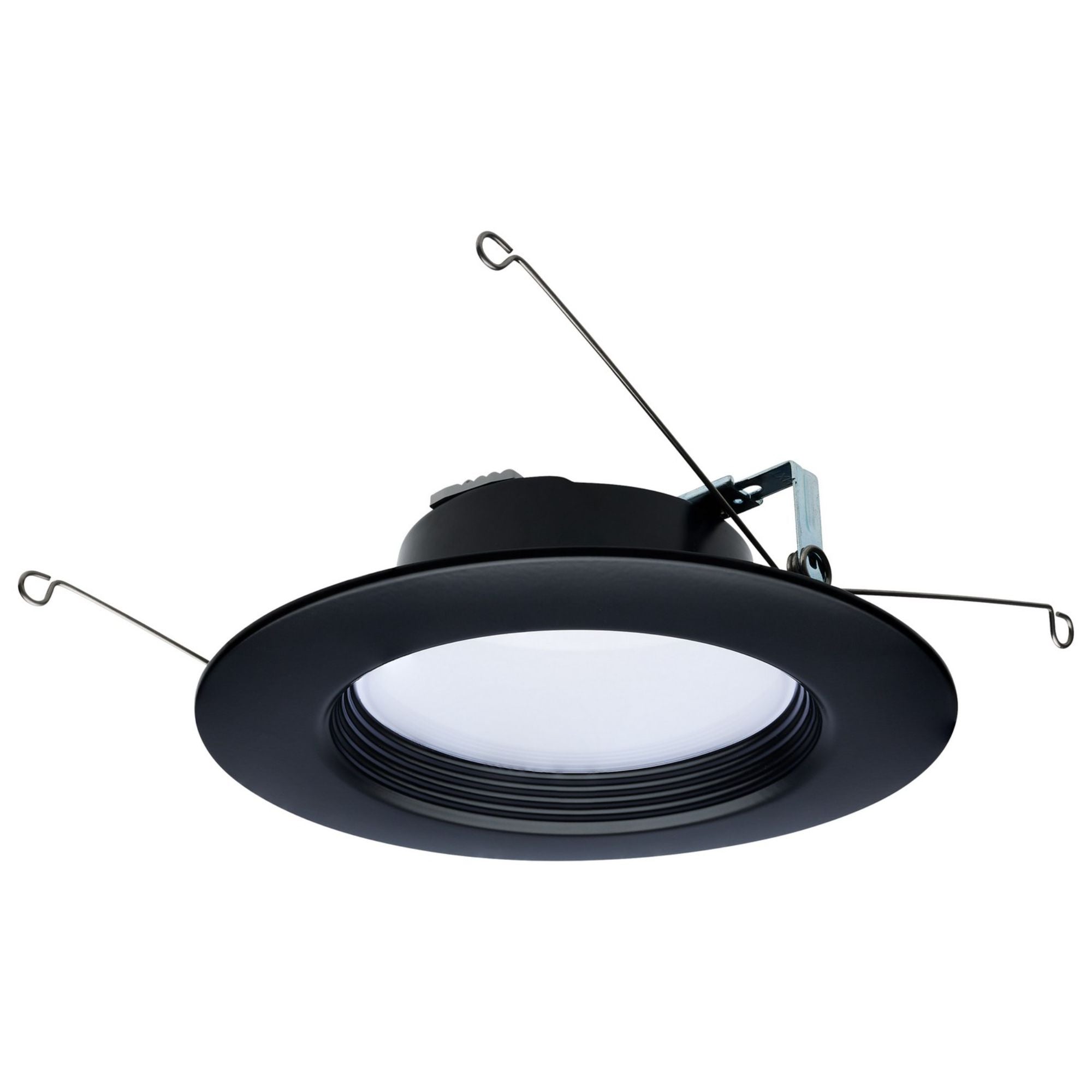 5/6 Inch Retrofit LED Can Light - 9W 800 Lumens 5 CCT Adjustable Black Baffle Trim - Dimmable Recessed Lighting for Bedroom, Kitchen, Living Room & Office