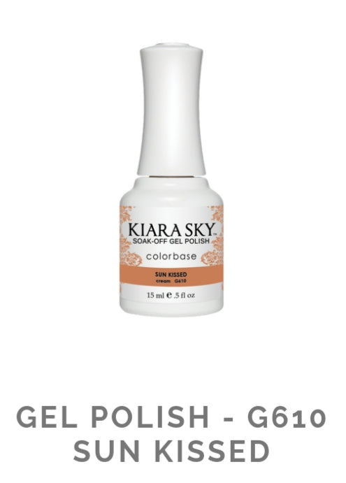 KIARASKY GEL POLISHES G610 SUN KISSED - Long Lasting UV LED Nail Polish for Salon & Home Manicure - Perfect for Summer Nails & Beach Vacations