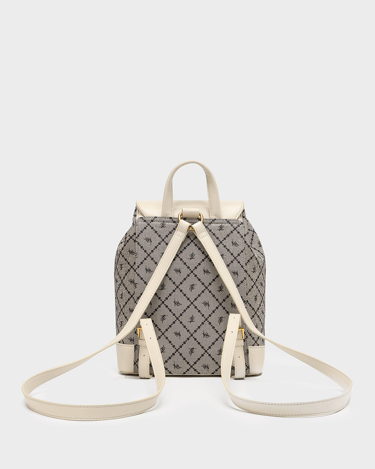 Stylish White Glam Backpack for Women - Trendy Fashion Shoulder Bag for Work, Travel & School | Lightweight Durable Design with Multiple Pockets