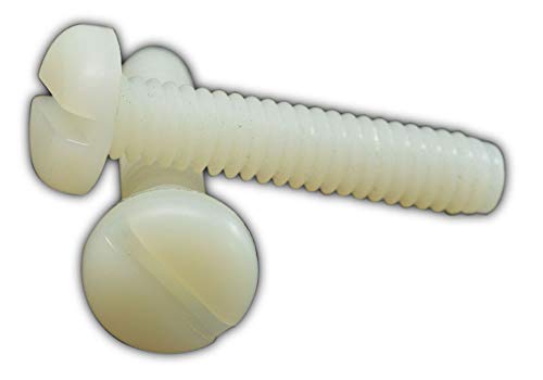 #6-32 x 5/16 Coarse Thread Machine Screws - Slotted Pan Head Nylon (Pack of 2500) - Ideal for Electronics, Appliances & DIY Projects