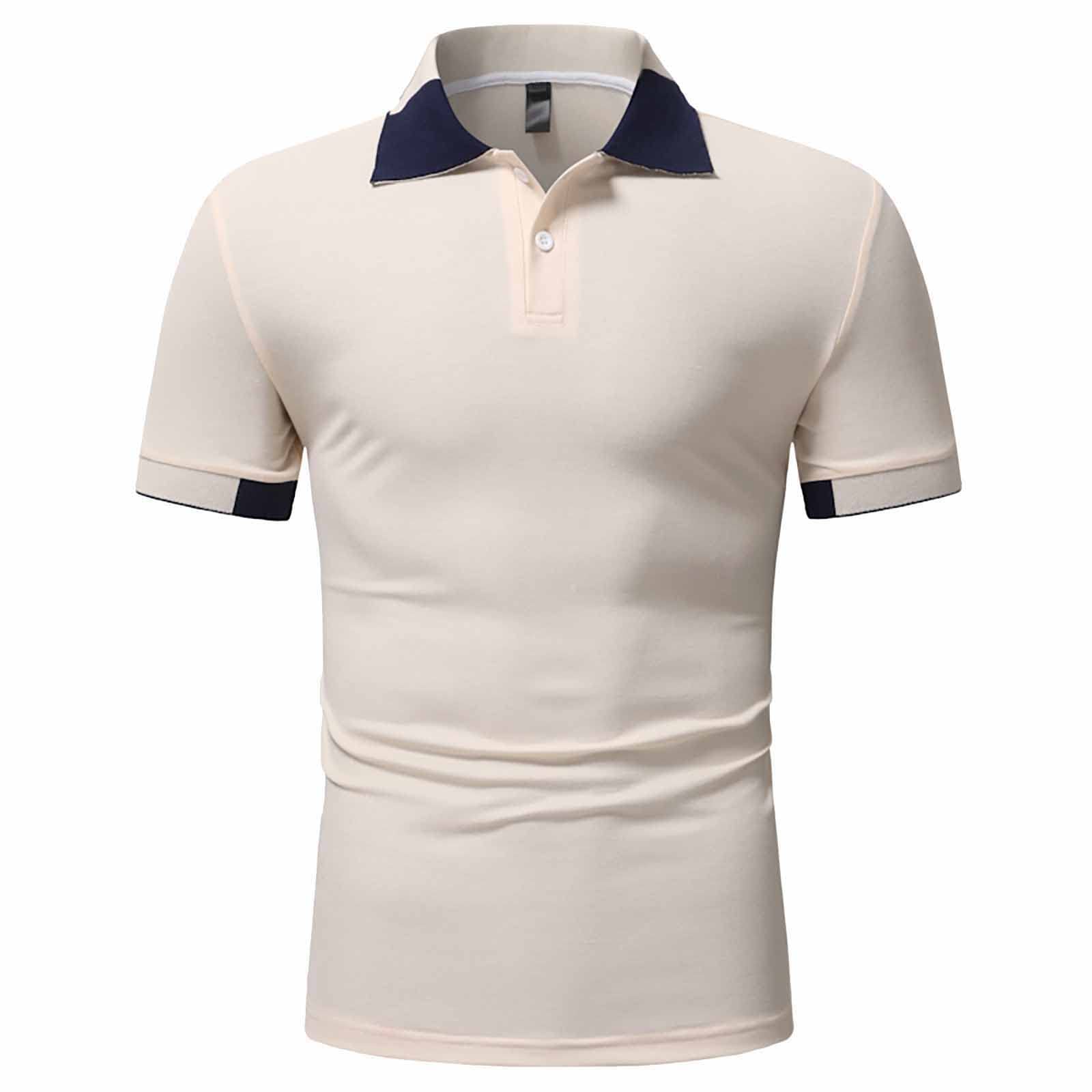 Men's Solid Short Sleeve Polo Shirts - Athletic Casual Golf & Workout Tops for Outdoor Activities | Gym, Golf Course & Everyday Wear