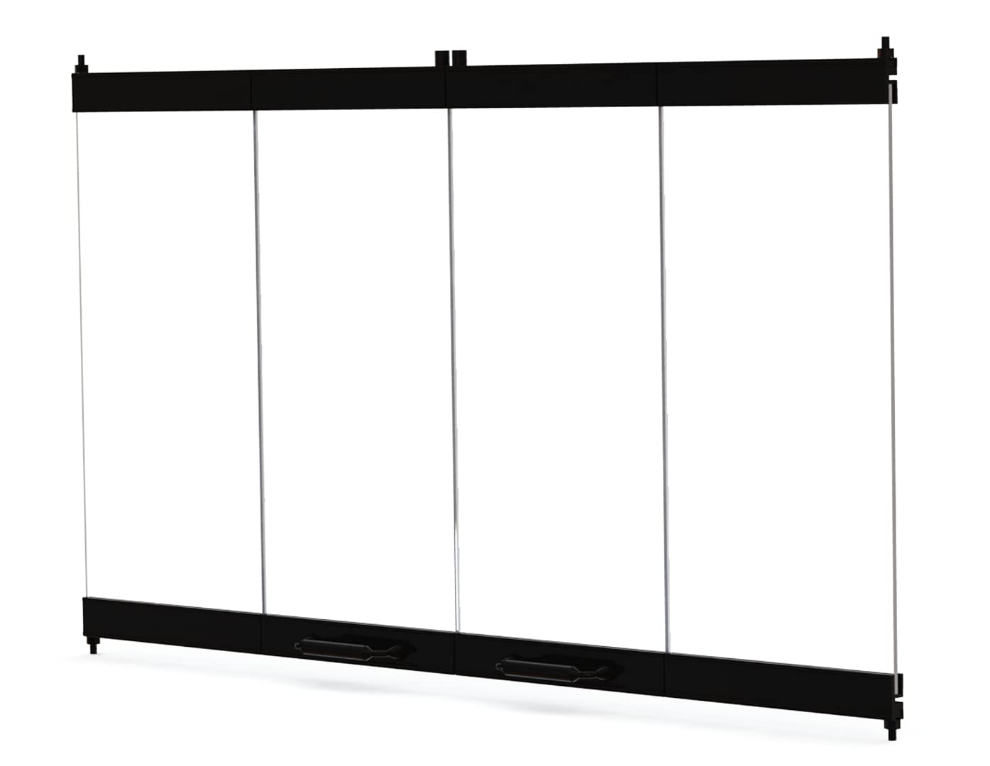 Marco Fireplace Glass Doors - Silver Finish | Heat Resistant & Stylish | Perfect for Living Rooms & Patios