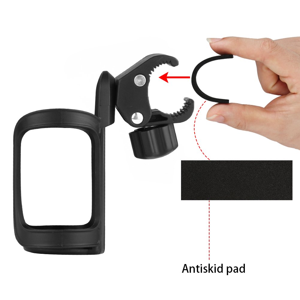 **Accmor Universal Cup Holder for Walkers, Wheelchairs & Rollators - Black Drink Holder Accessory for Mobility Scooters & Rollator Walkers - Perfect for Outdoor Activities, Travel & Daily Use**
