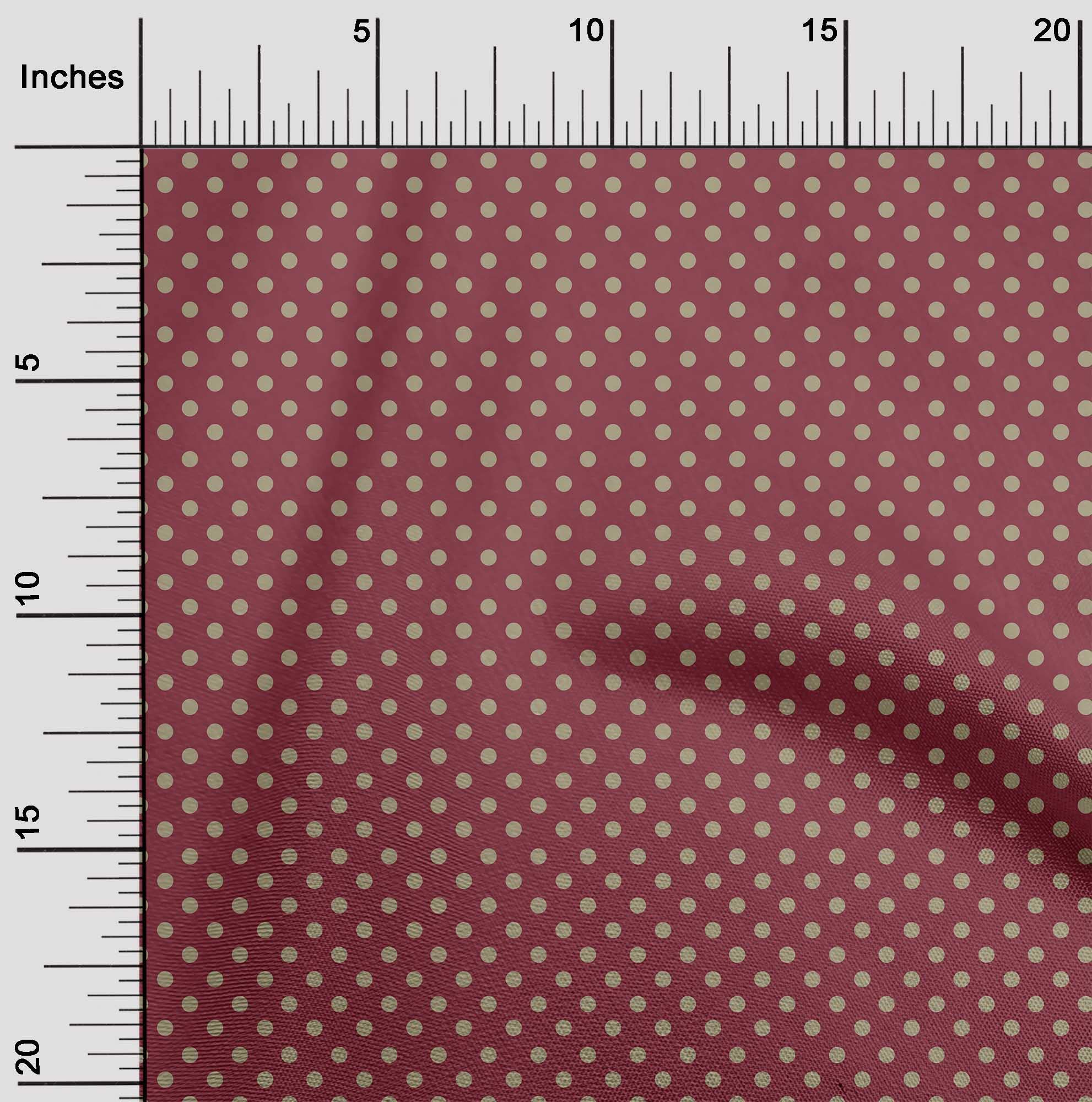 Rayon Maroon Dot Fabric by The Yard - 56
