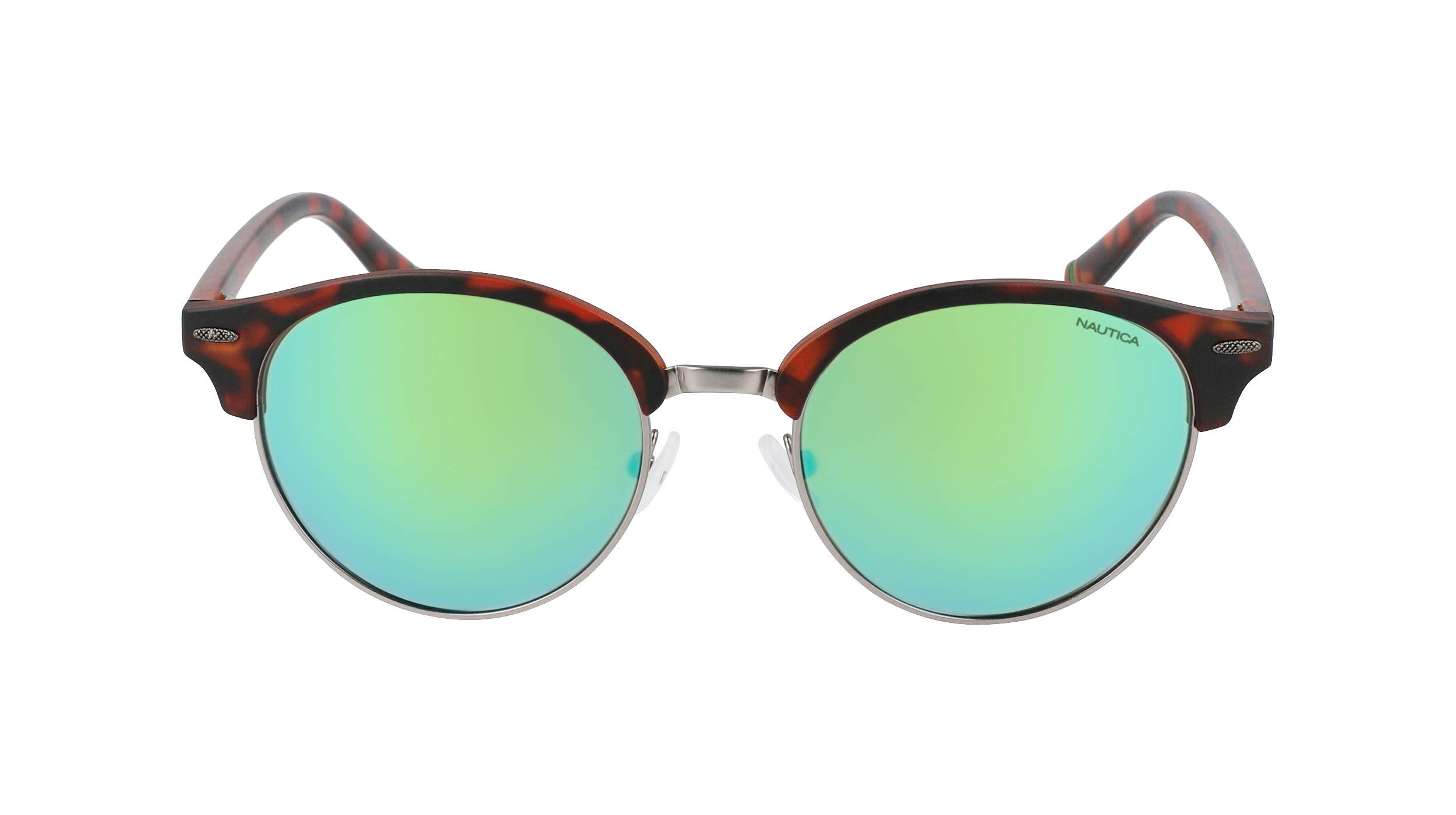 Nautica Men's N3657SP Round Polarized Sunglasses for Driving, Fishing & Outdoor Activities - UV Protection, Classic Aviator Style