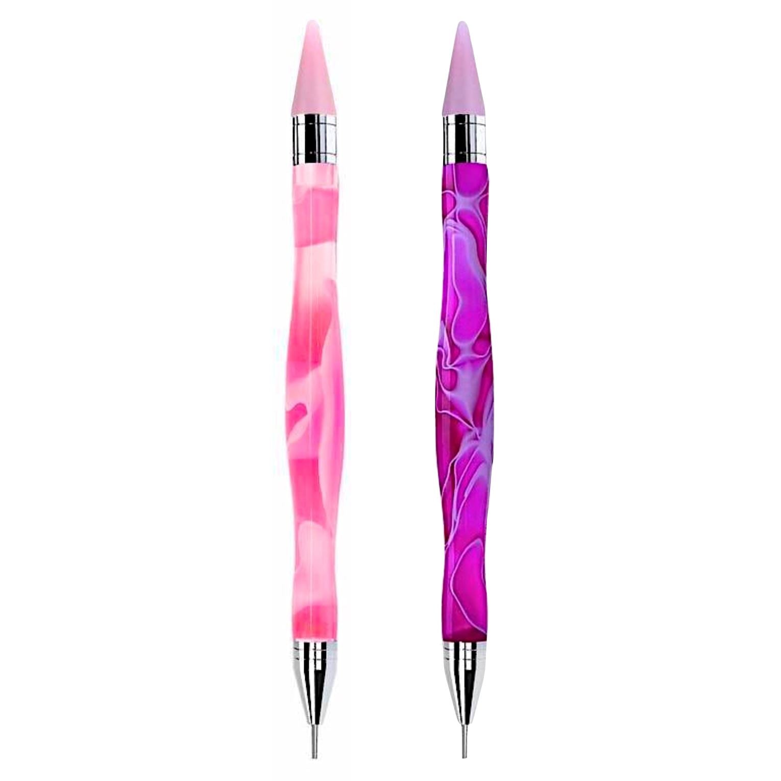Dual Head Rhinestone Picker with Ergonomic Line Strip Handle - Perfect for Jewelry Making, DIY Crafts, and Nail Art Designs