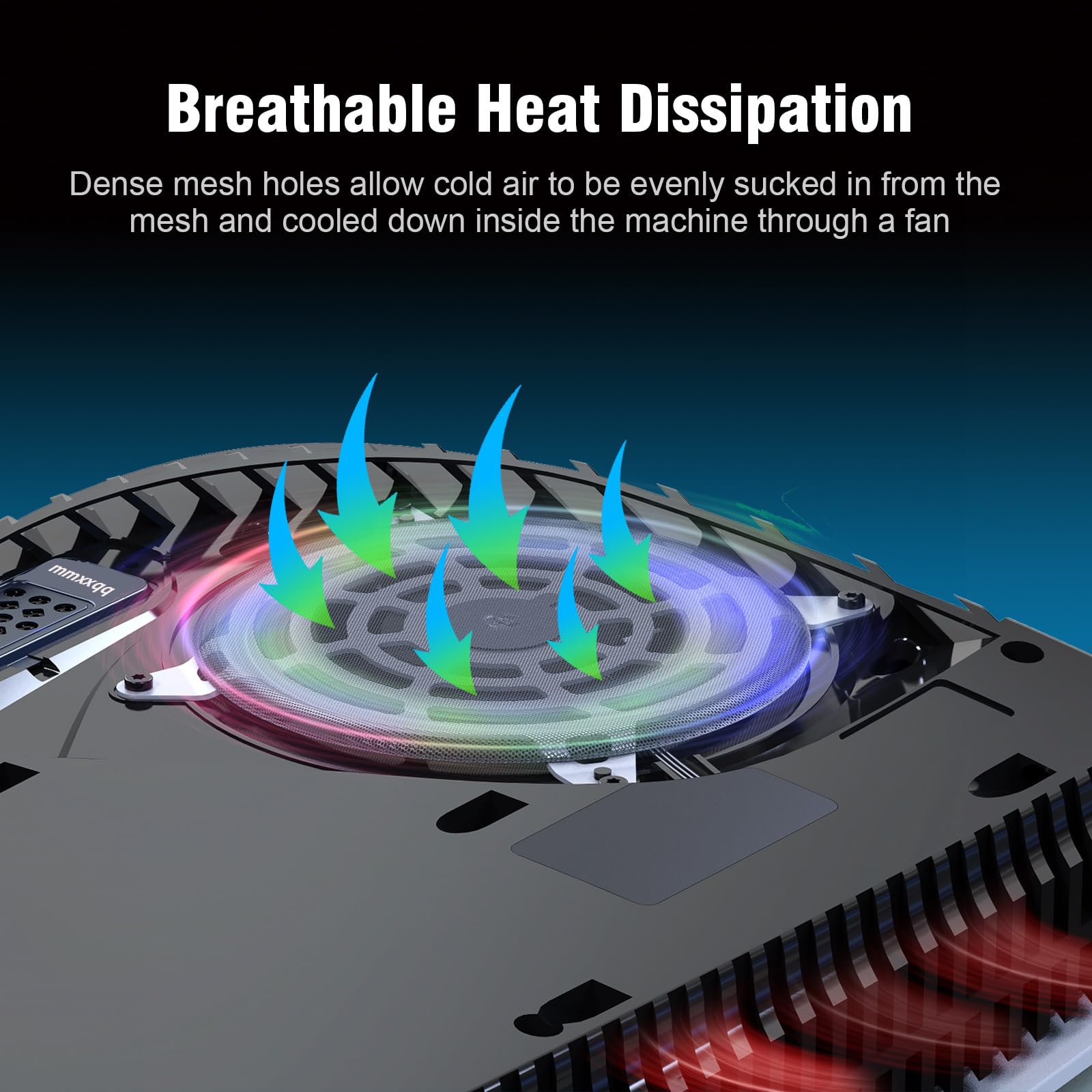 4Pcs PS5 Cooling Fan Dust Screen & Heat Dissipation Ventilation Covers with 1 Silicone Dust Plug Set - Compatible with PS5 Pro & Slim Models - Prevent Overheating & Dust Protection for Gaming Consoles