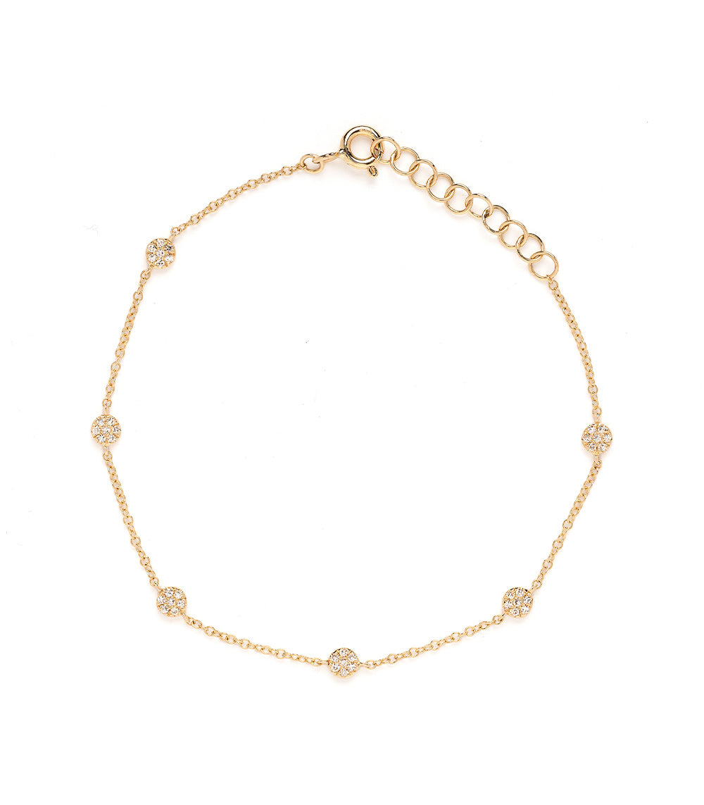 14K Gold Diamond Bracelet for Women - Elegant Disco Ball Pendant Chain Bracelet - Perfect for Parties, Weddings & Special Occasions