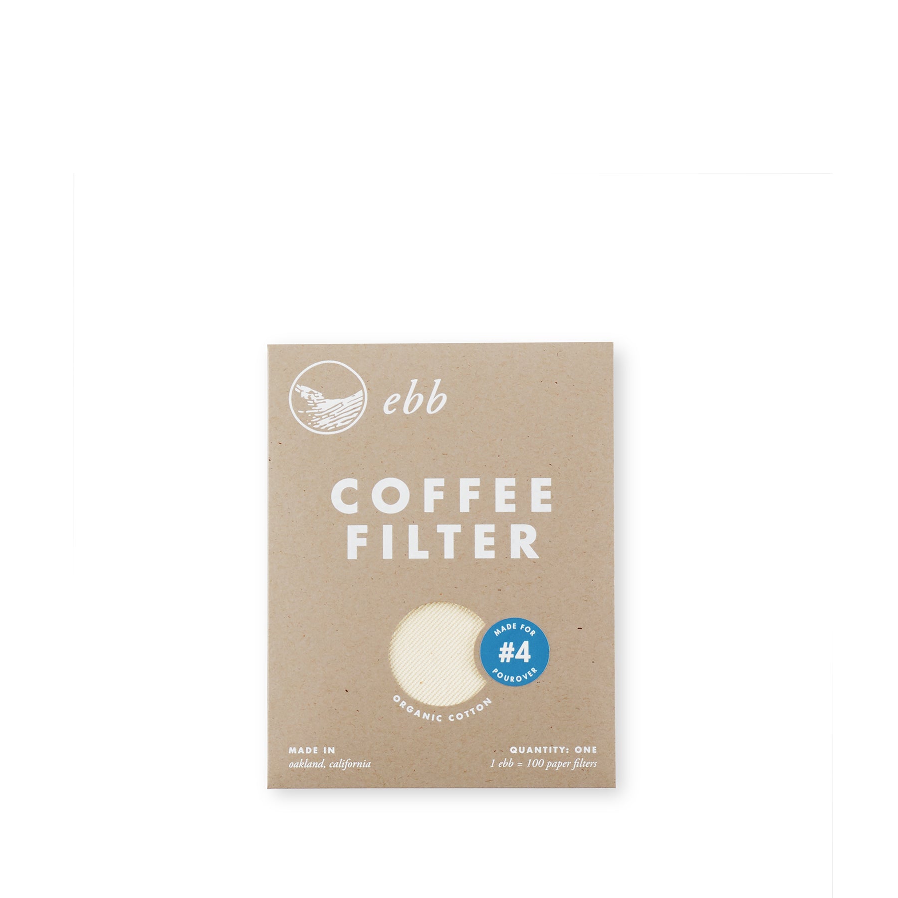Organic Cotton Filter No. 4 - Premium Natural Water & Coffee Filter for Pour Over, French Press, and Cold Brew - Eco-Friendly & Chemical-Free Kitchen Essential