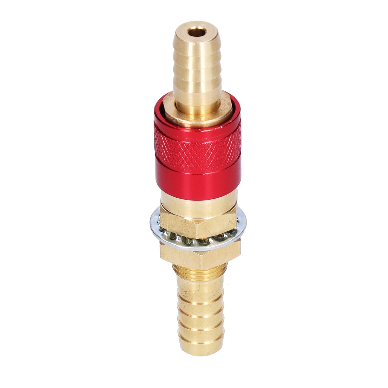 Brass M10 Quick Connector for TIG Welding Torch - Red