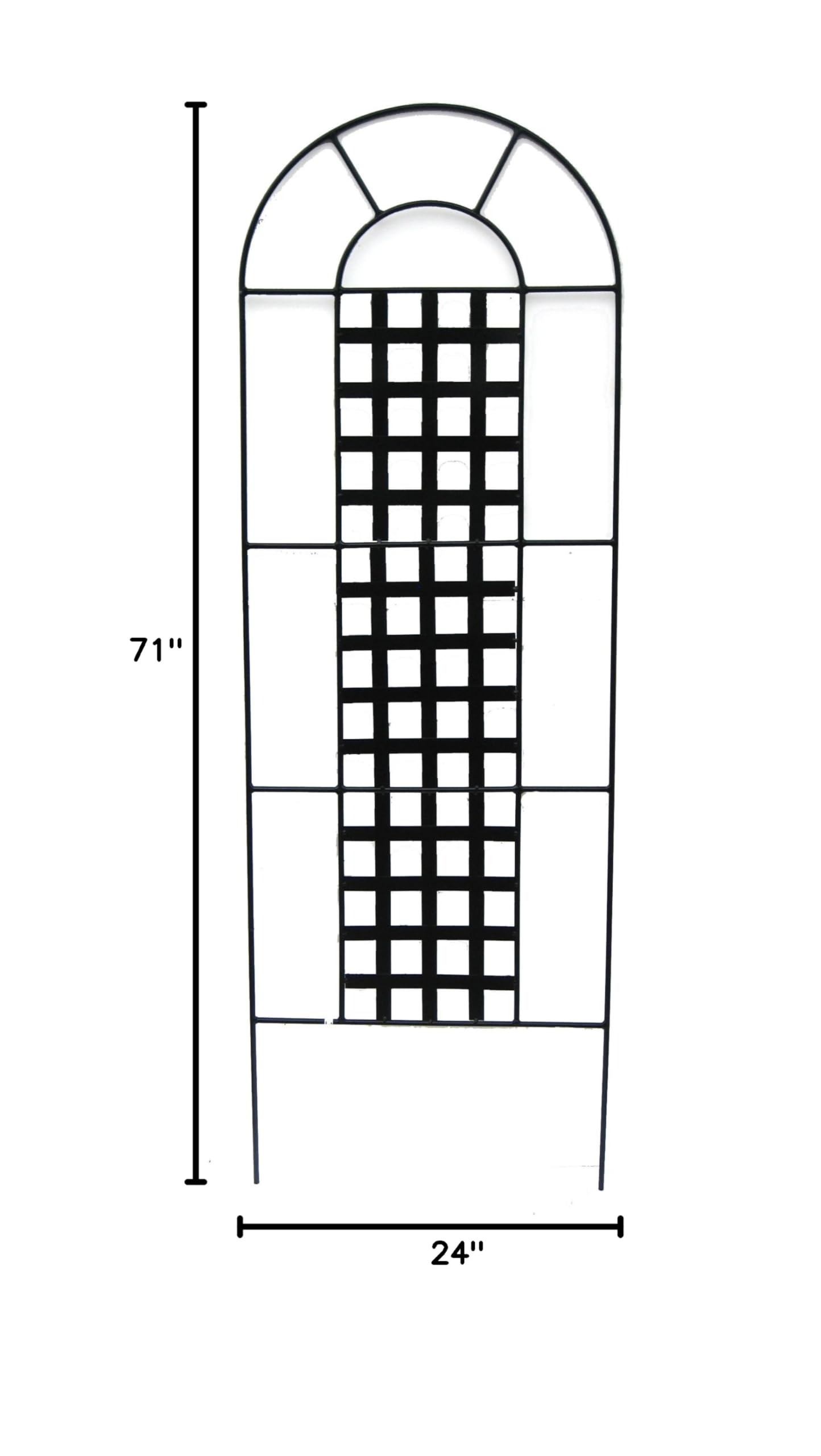 6FT Napoli Garden Trellis for Climbing Plants - Rustproof Metal Plant Support for Outdoor Vine Training, Flowers & Vegetable Gardens - Perfect for Roses, Cucumbers & Grapevines