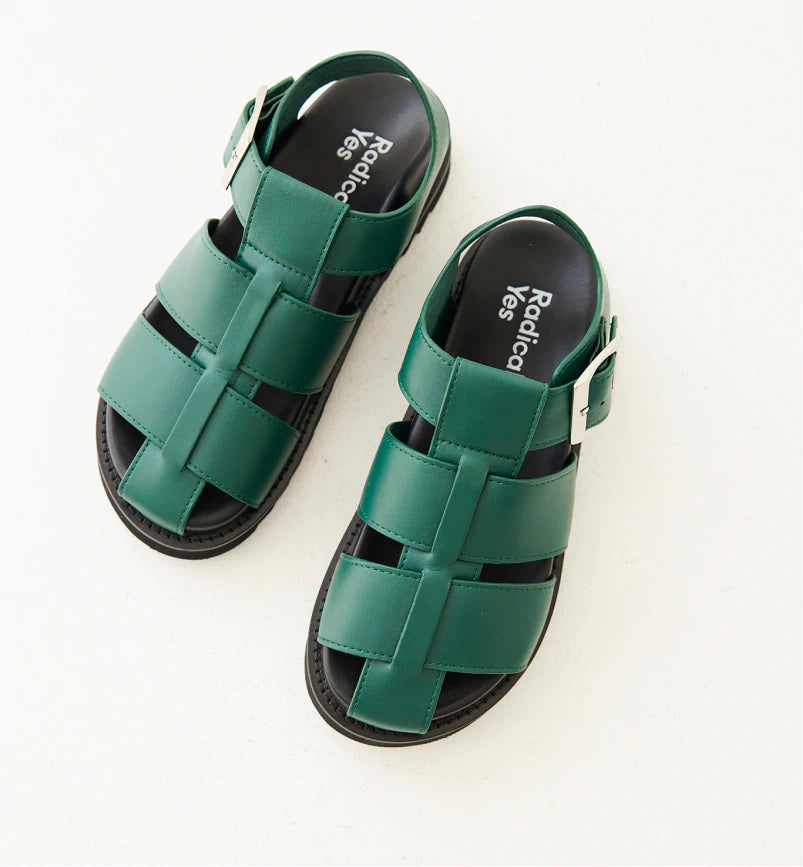 Arkestra 2.0 Fisherman Leather Sandals for Women - Comfortable Handmade Jade Green Summer Sandals | Beach Walking, Vacation, Casual Outfits