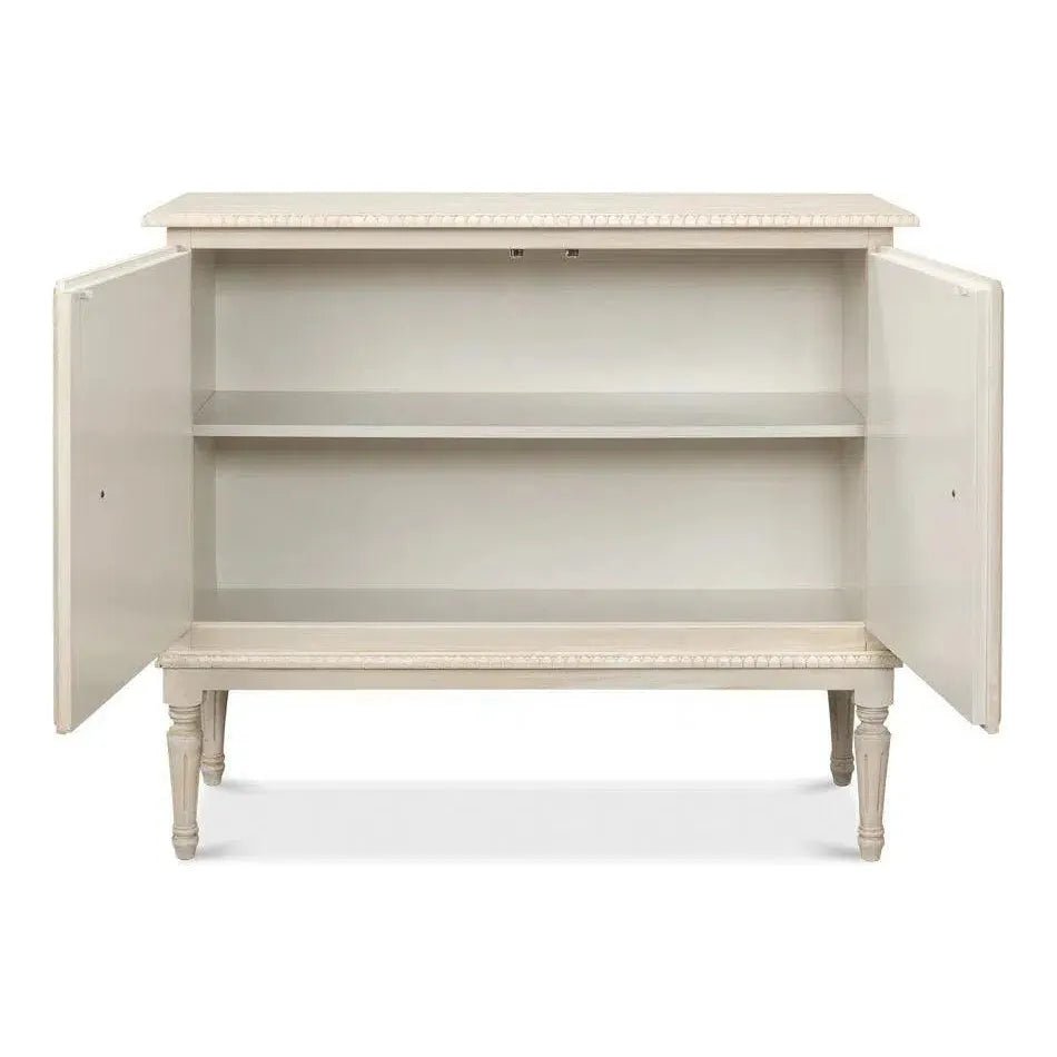 2-Door Sideboard Cabinet - Bright Lime & White Finish - Perfect for Living Room, Dining Room, or Entryway Storage