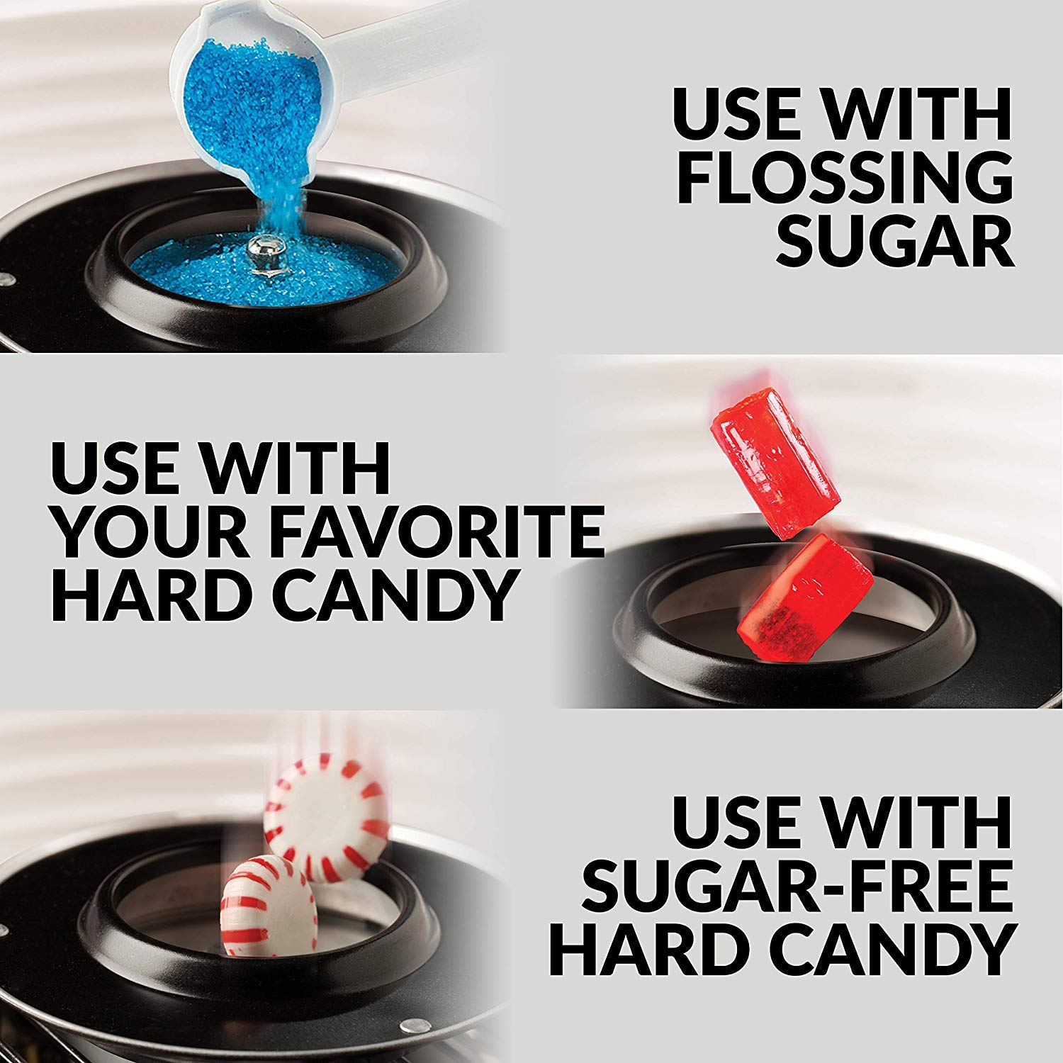 Electric Cotton Candy Maker for Home - Sugar-Free Candy Machine for Family Fun