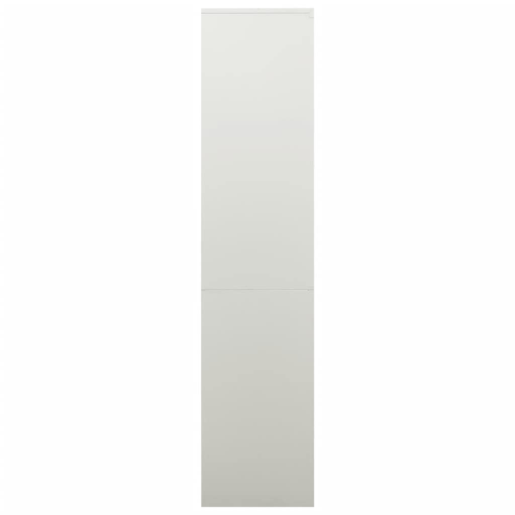 4-Door Steel Office Cabinet with 3 Adjustable Shelves - Light Gray Craft Organizer & Home Office Storage, 35.4