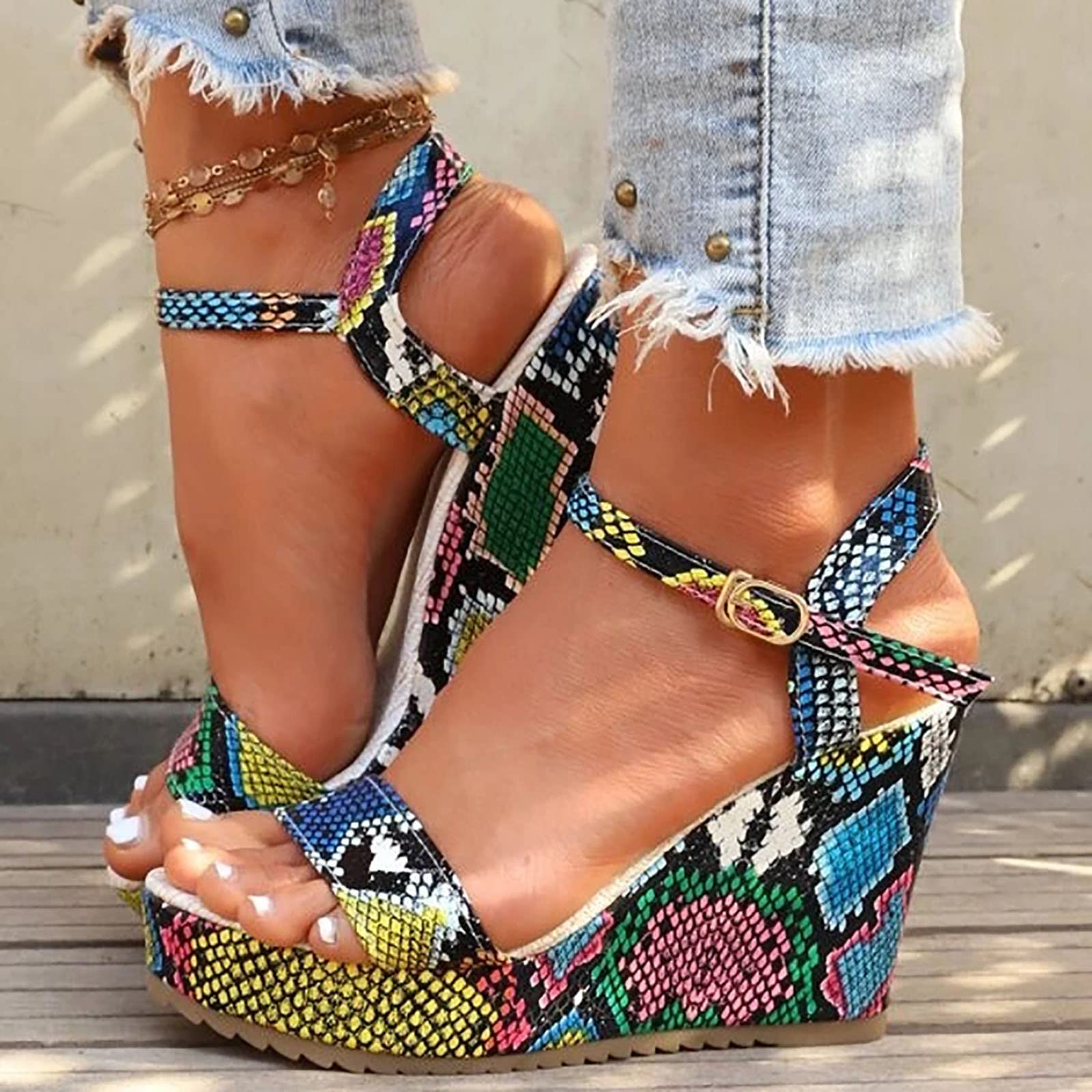 White Platform Boots Wedges Heels for Women - Size 12 Platform Sneakers & Heeled Sandals - Perfect for Casual Outfits, Parties, and Fashion Streetwear