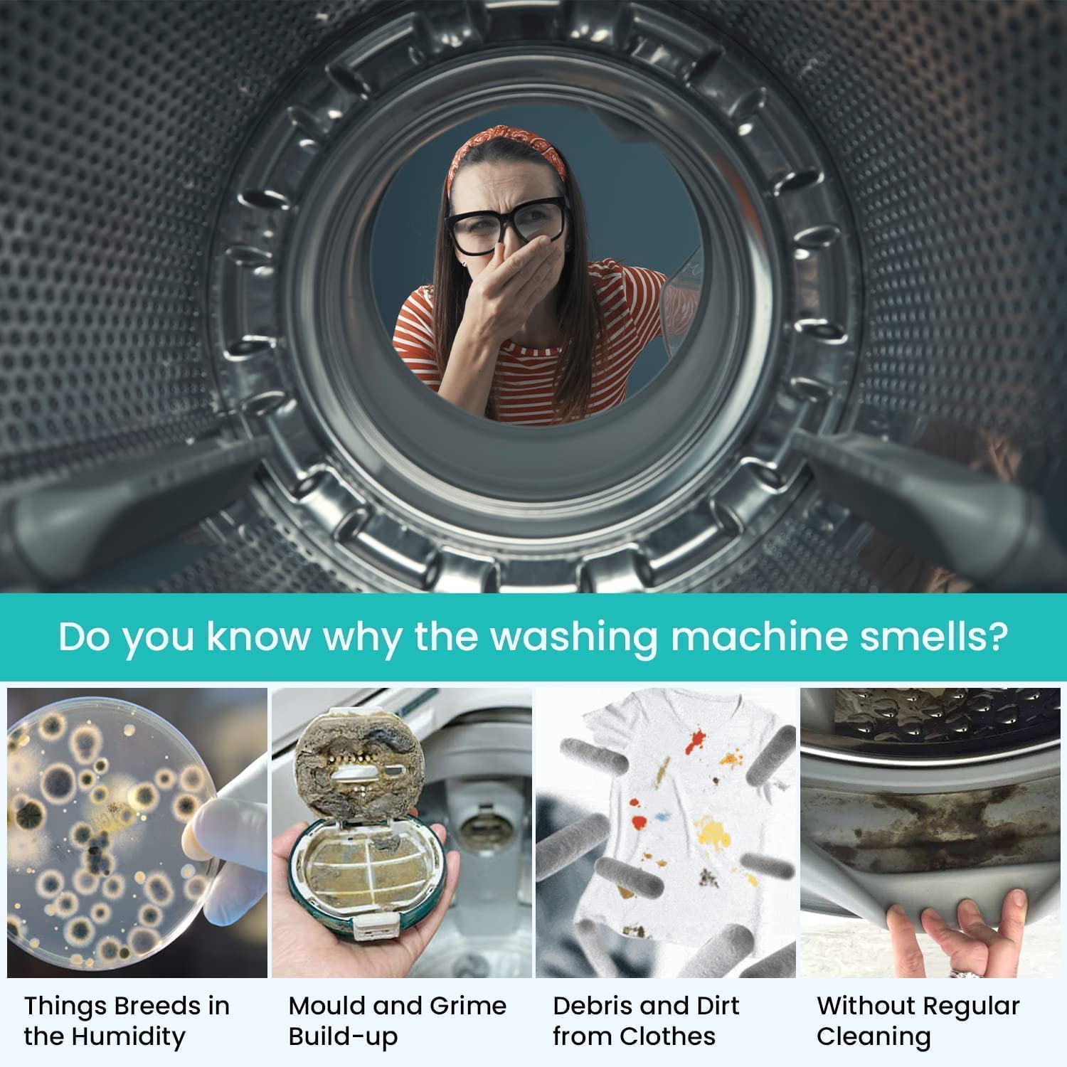 Maravello Washing Machine Cleaner & Descaler - Lemon Scent (28 Count) | Removes Odor, Limescale & Buildup | For Top & Front Load Washers - Keep Your Laundry Fresh & Clean