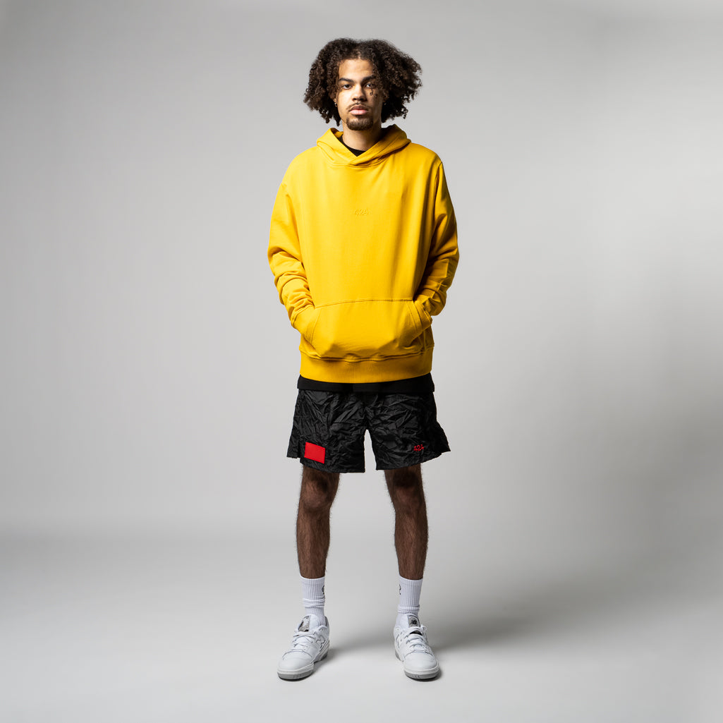 424 Hoodie for Men & Women - Soft Cotton Unisex Pullover Sweatshirt - Yellow Casual Streetwear for Everyday Comfort & Style