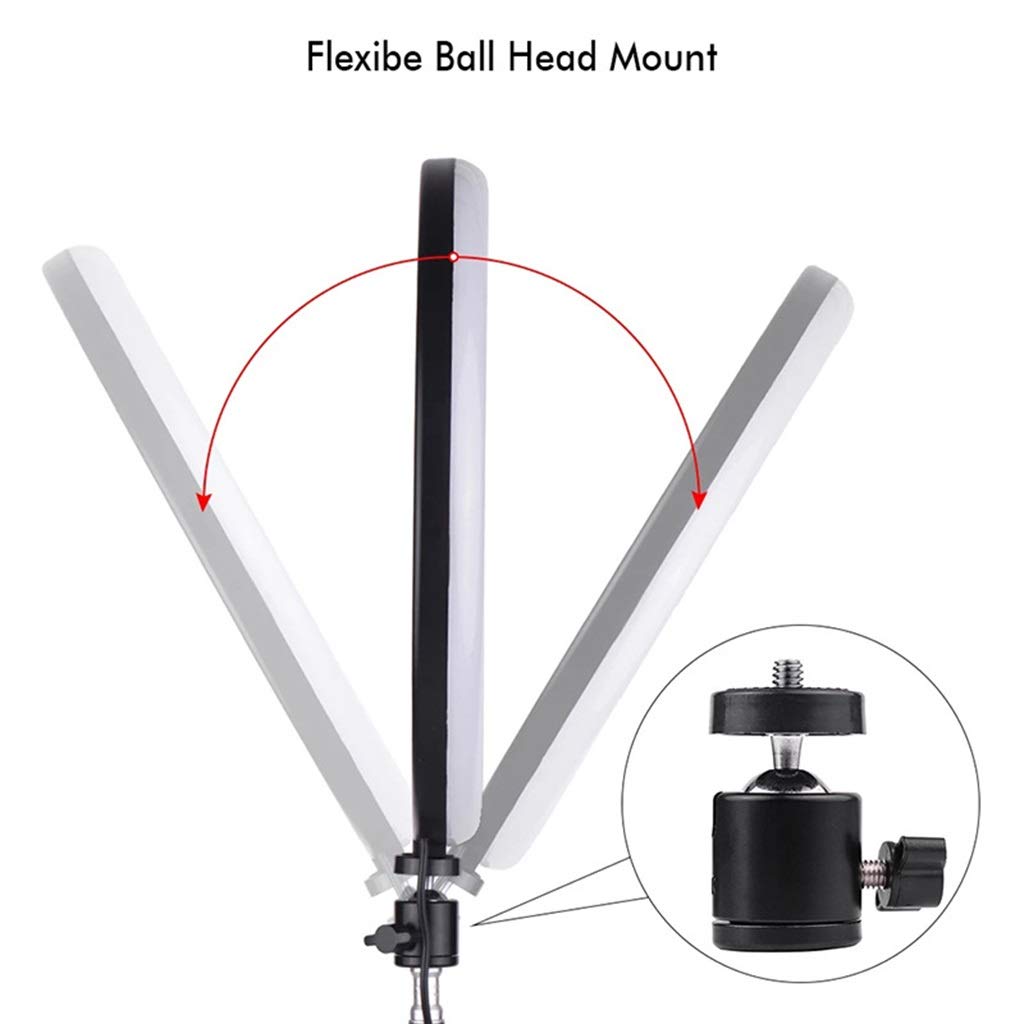 QFFL RGB Dimmable Ring Light with Tripod Stand & Phone Holder - 18