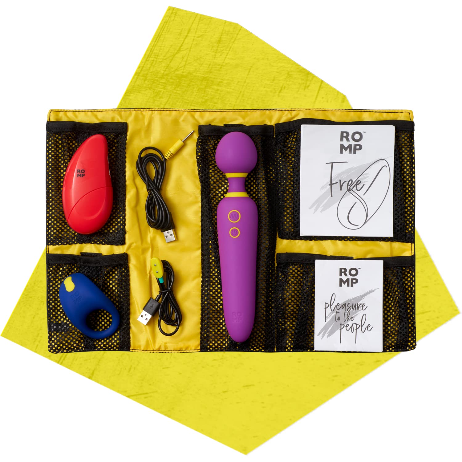 Premium ROMP Pleasure Kit - 3X Vibrator Set for Women & Couples | Clit Stimulator, Wand Massager & Vibrating Cock Ring | Waterproof Adult Toys for Sensual Play | Perfect Gift for Anniversary & Romantic Nights