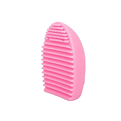 Egg Makeup Brush Cleaner - Quick & Effective Brush Cleaning Tool for Cosmetics (Pink) | Perfect for Daily Makeup Brush Care & Travel Beauty Essentials