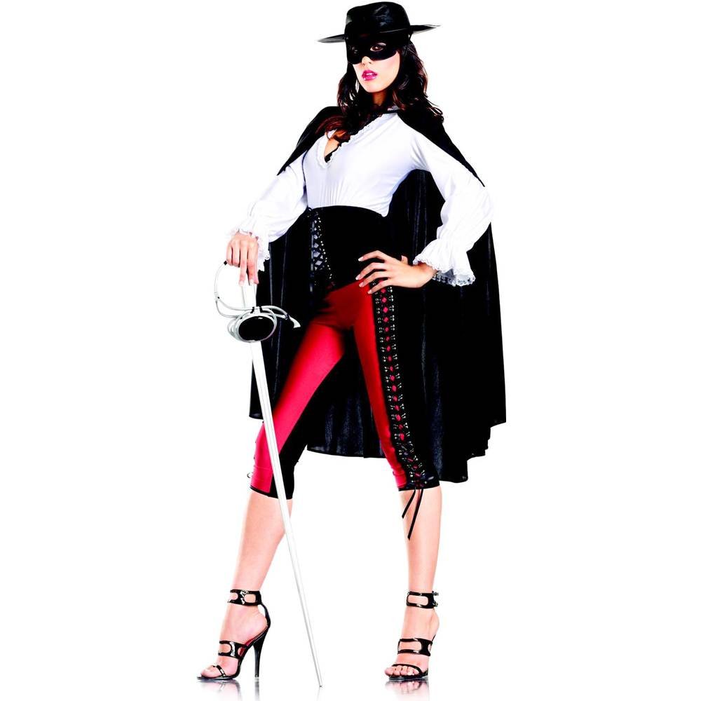 Sexy Bandit Costume for Women - Halloween, Cosplay & Party Outfit - Wild West Robber Costume with Hat & Scarf