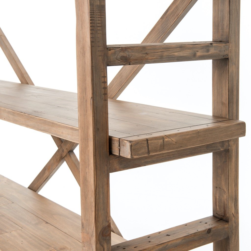 Toscana Bookshelf in Sundried Wheat - Stylish Wooden Bookcase for Living Room, Bedroom & Office Storage