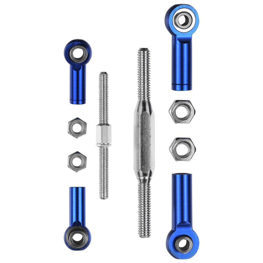7-Pack Adjustable Aluminum Alloy Turnbuckles & Camber Toe Links Set - Upgrade Parts for 1/10 Traxxas Slash 2WD RC Truck - Perfect for Racing, Off-Roading & Performance Tuning