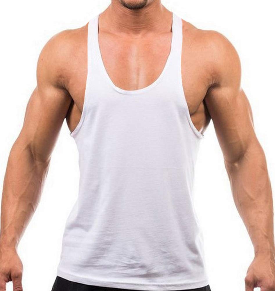 Men's Stringer Gym Tank Top - Breathable Cotton Workout Shirt for Bodybuilding & Training - Perfect for Gym, Running & Fitness Activities