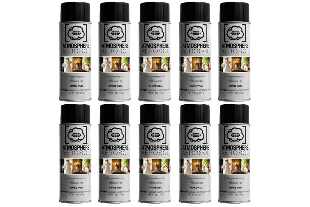Professional Atmosphere Aerosol Haze Machine Fluid - 10 Pack for Photography & Videography - Perfect for Studio Shoots, Music Videos, and Special Effects