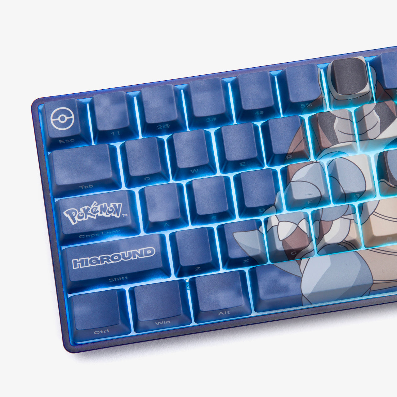 Pokémon + HG Basecamp 65HE Mechanical Keyboard - Blastoise Edition | Compact 65% Layout | Custom Gaming & Typing Keyboard for PC/Mac | Perfect for Esports, Office Work & Anime Fans