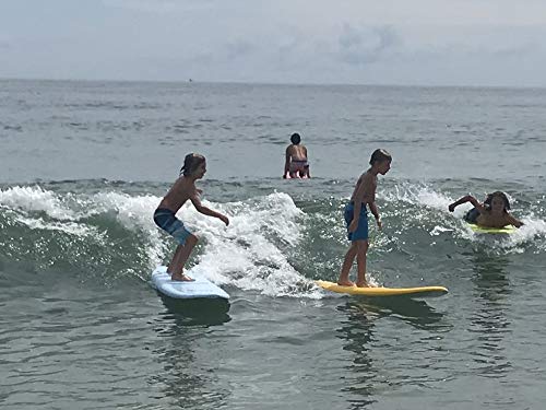 Rock-It 7' Shortbus Midsized Soft Top Surfboard for Adults & Kids - Beginner Friendly Surf Board with Innovative Design - Perfect for Learning Waves, Beach Vacation & Family Fun (Tabla de Surf)