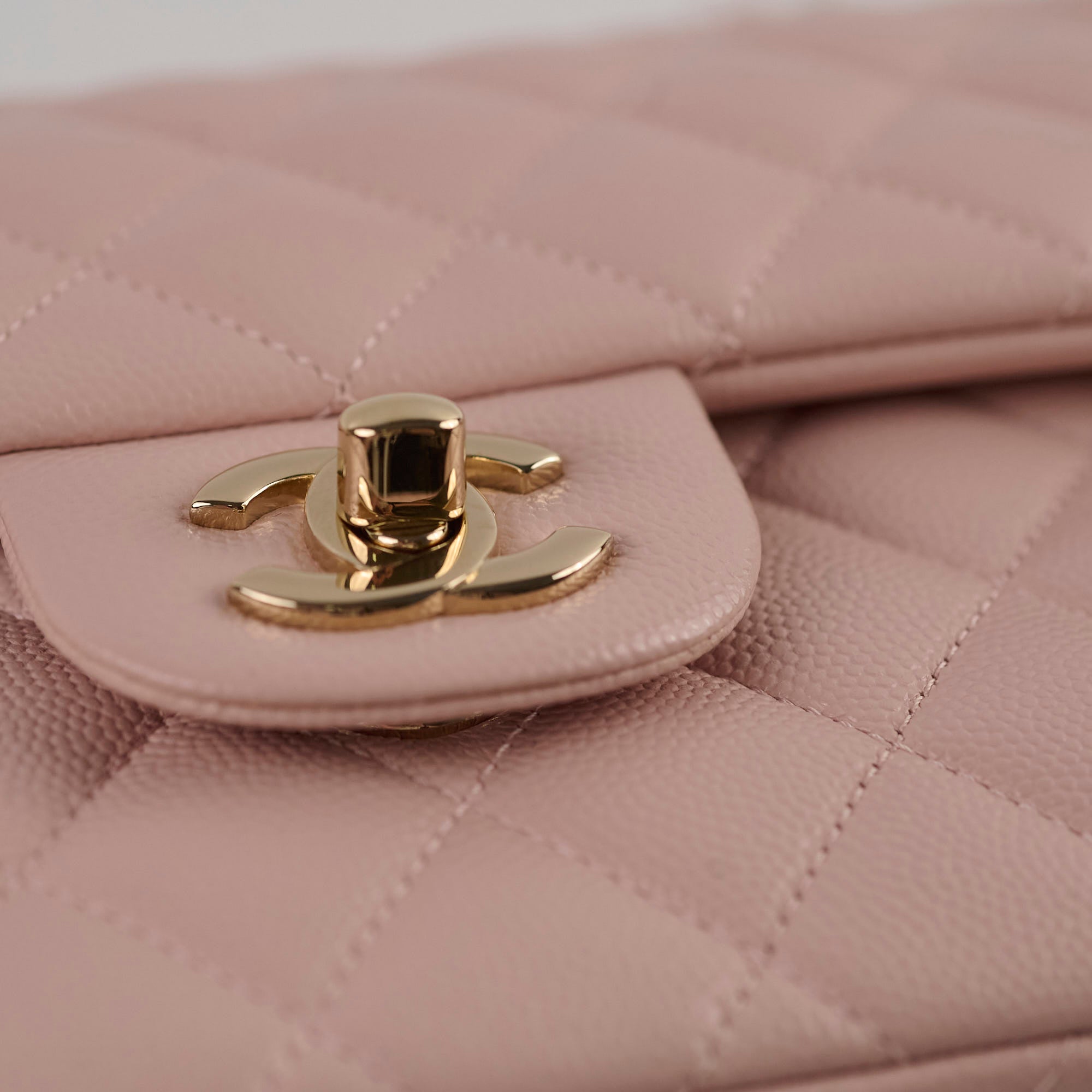 Chanel Small Classic Double Flap Bag in Rose Clair Caviar Leather - Perfect for Date Night & Special Occasions