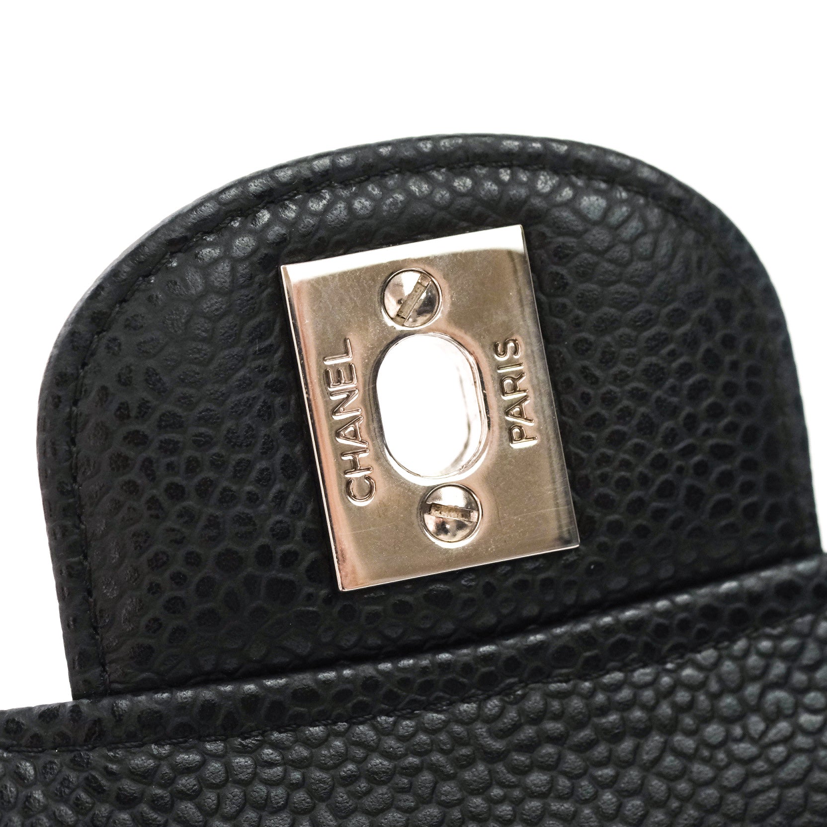 Chanel Classic M/L Medium Double Flap Bag Black Caviar Leather with Silver Hardware - Luxury Handbag for Women, Perfect for Work, Evening Events & Special Occasions