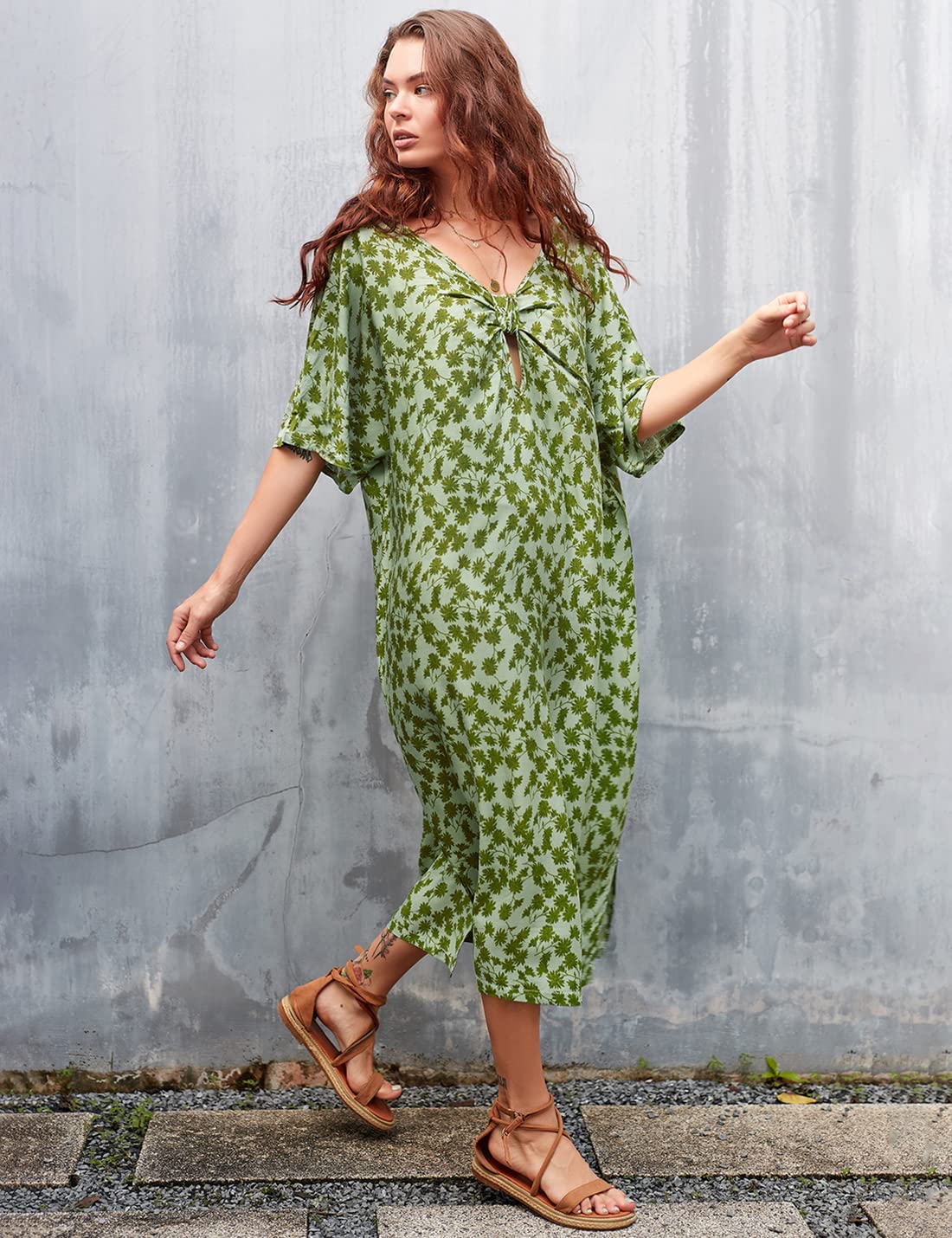 AILUNSNIKA Women's Beach Cover Up - Long Turkish Kaftan Dress for Swimwear | Lightweight Bikini Dress for Pool, Vacation & Summer Outfits