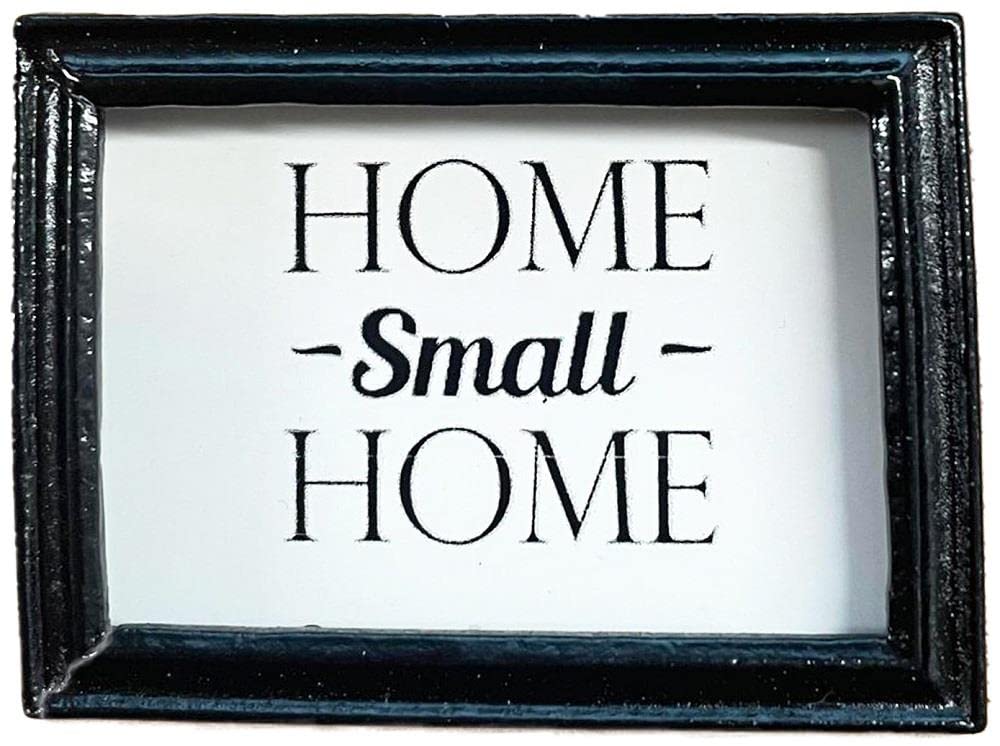 Melody Jane 1:12 Scale Dollhouse Miniature - Modern Black Picture Frame Accessory for Dolls Houses | Perfect for Home Decoration, Collectors & DIY Miniature Scenes
