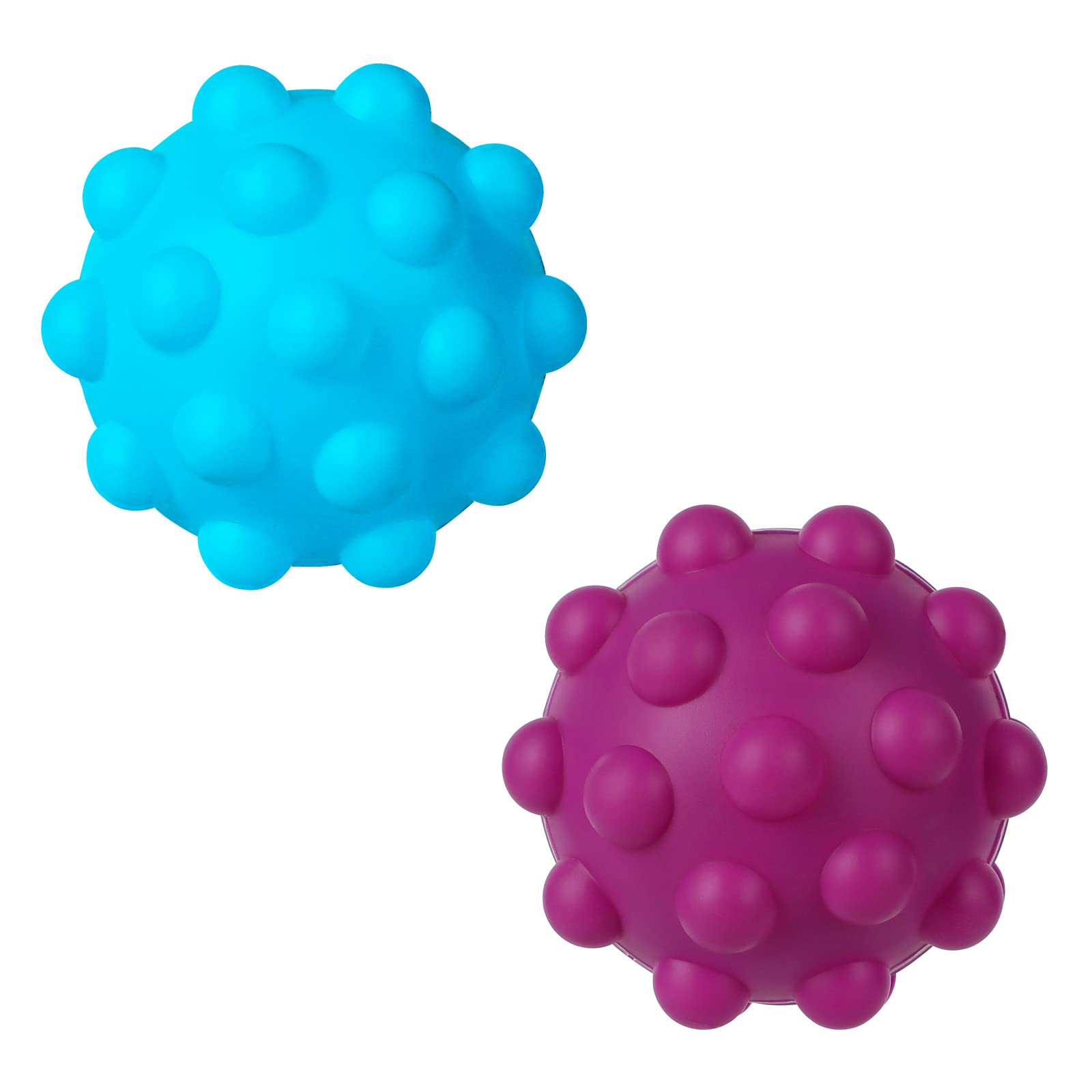 3D Pop Fidget Ball Popper Stress Relief Toy - Squeeze Sensory Balls for Kids & Adults - 2 Pack - Perfect for Anxiety Relief, Focus, and Classroom/Office Use